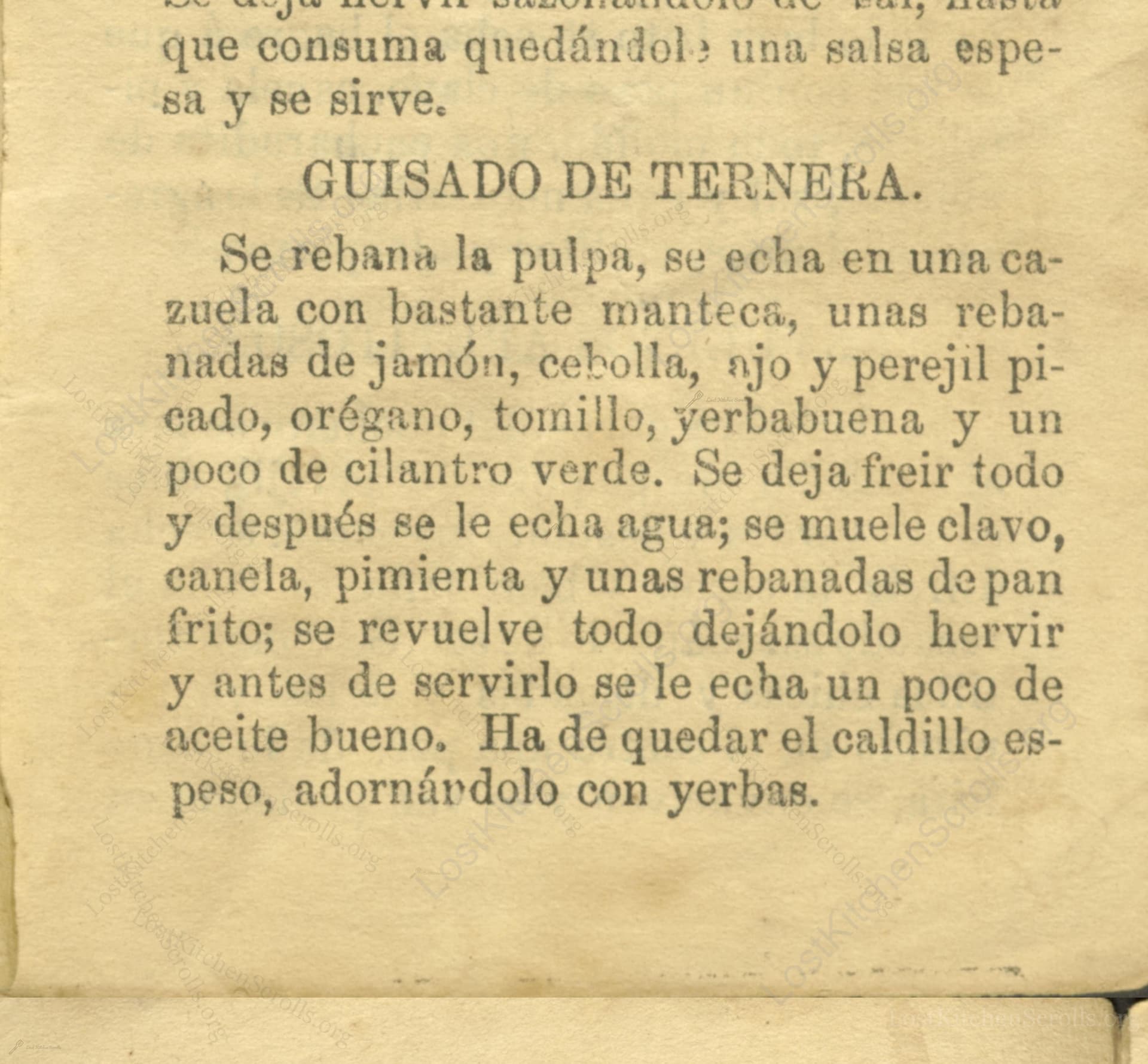 Guisado De Ternera