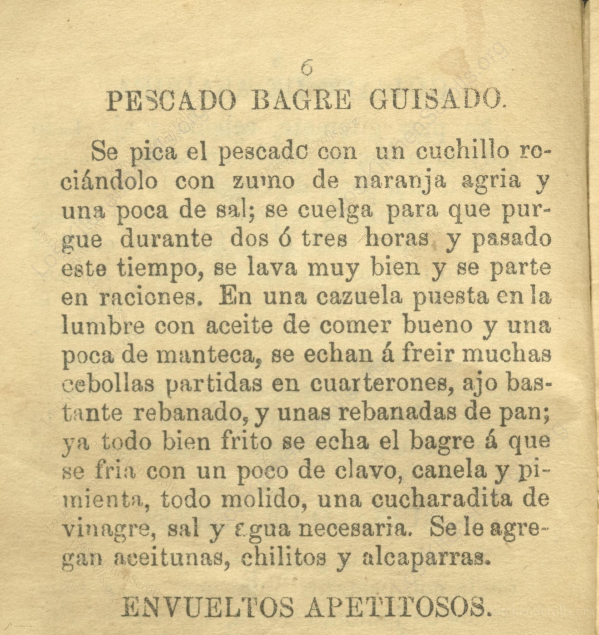 Pescado Bagre Guisado