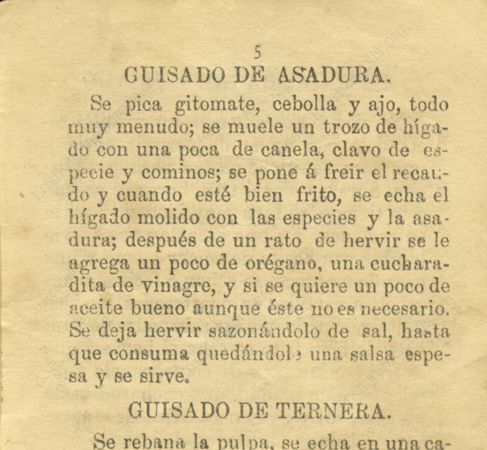 Guisado De Asadura