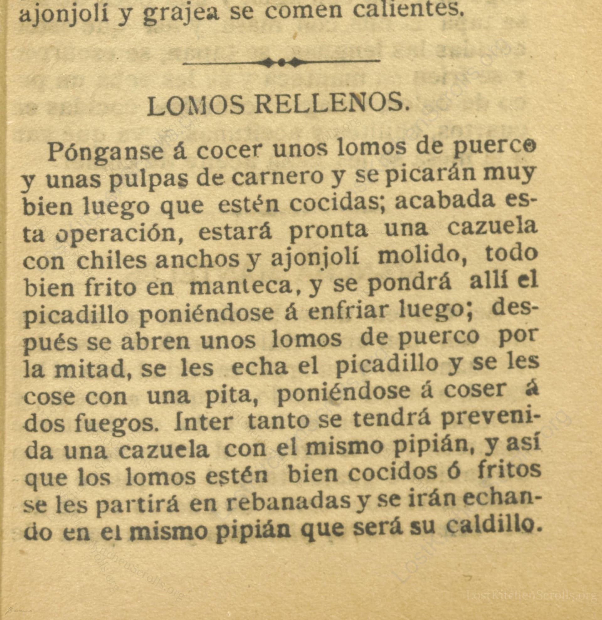 Lomos Rellenos