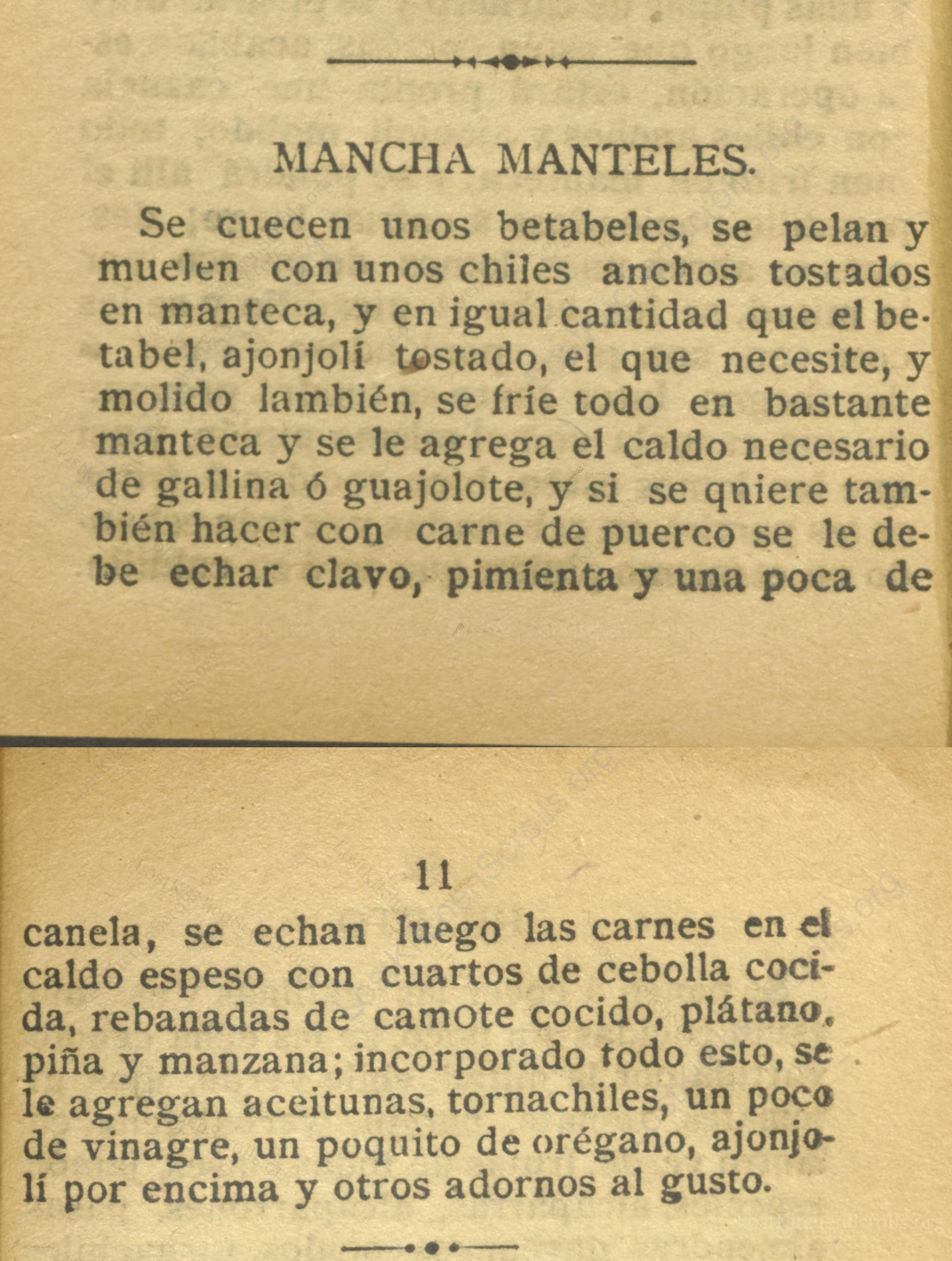 Mancha Manteles
