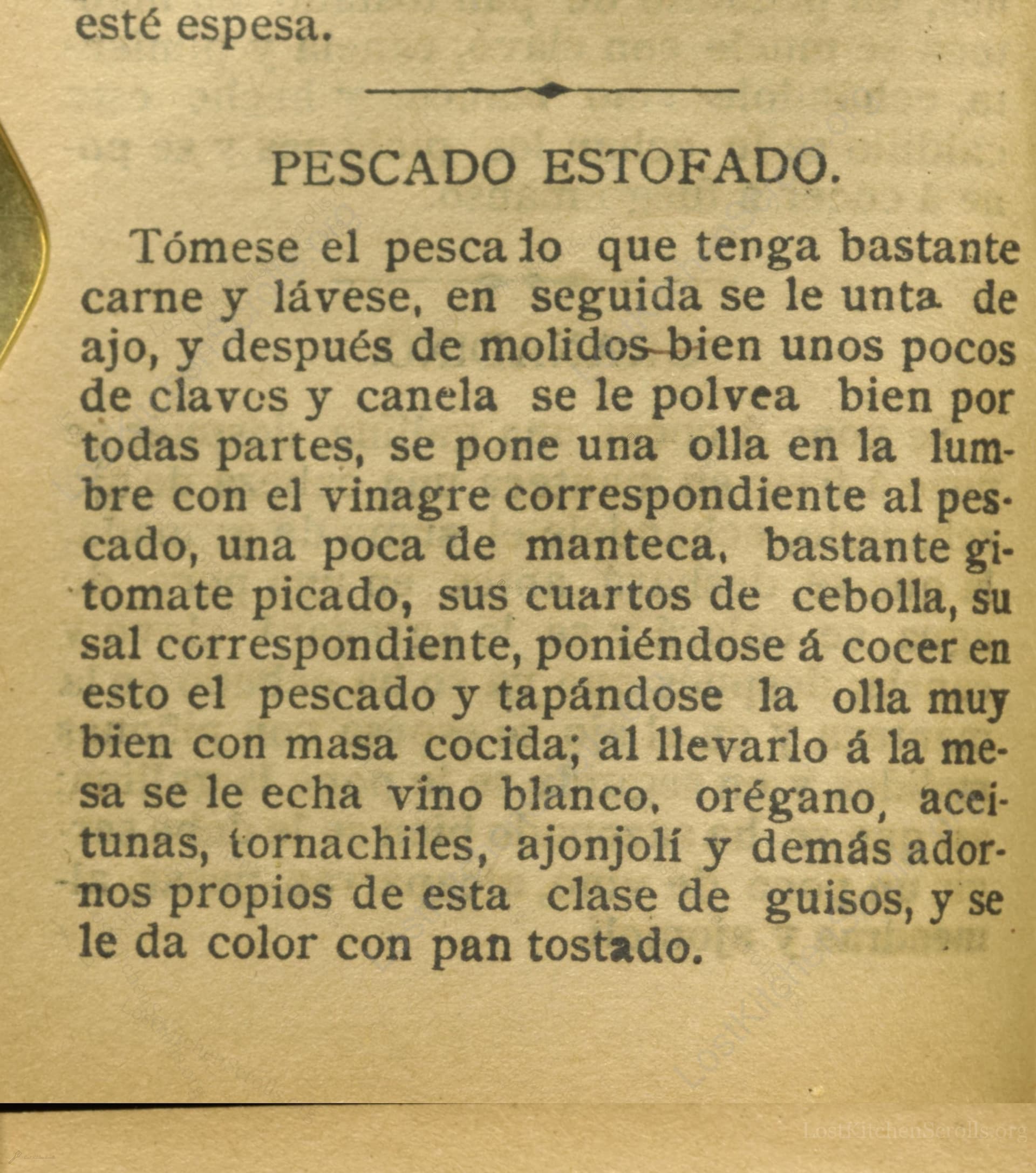 Pescado Estofado