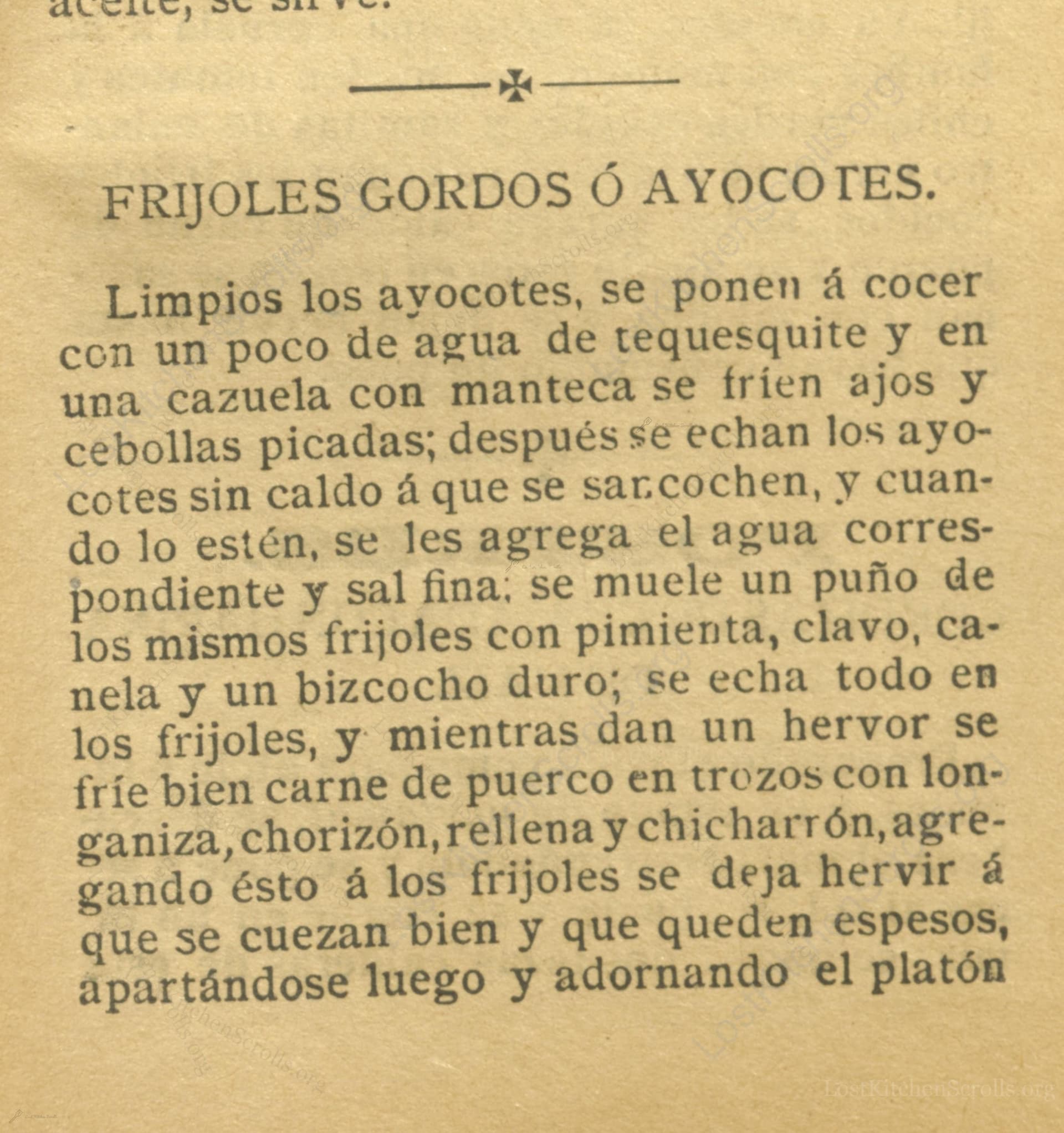 Frijoles Gordos Ó Ayocotes