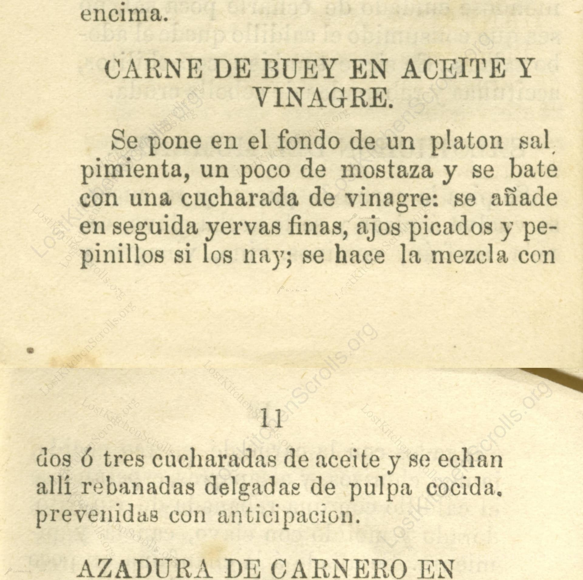 Carne De Buey En Aceite Y Vinagre