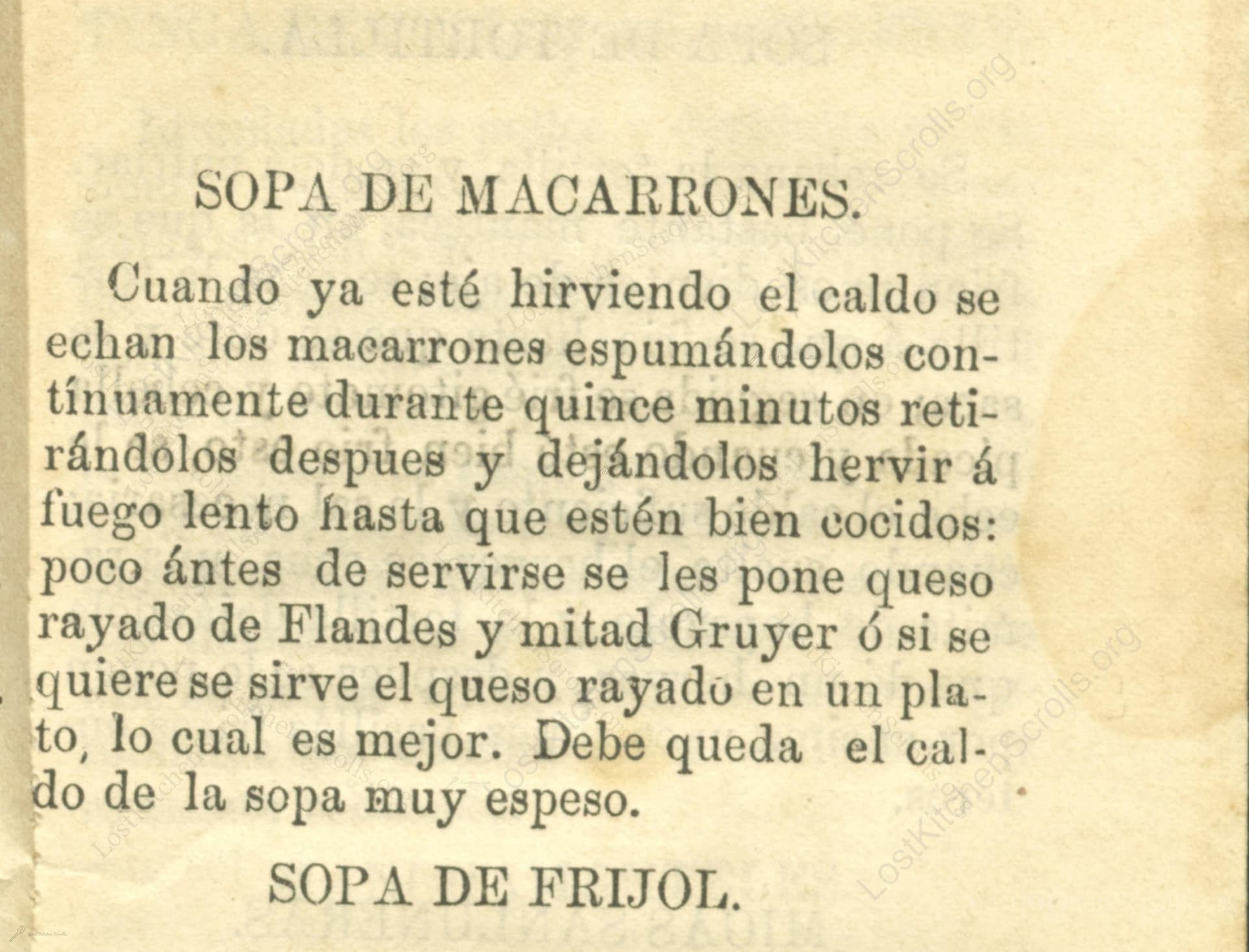 Sopa De Macarrones