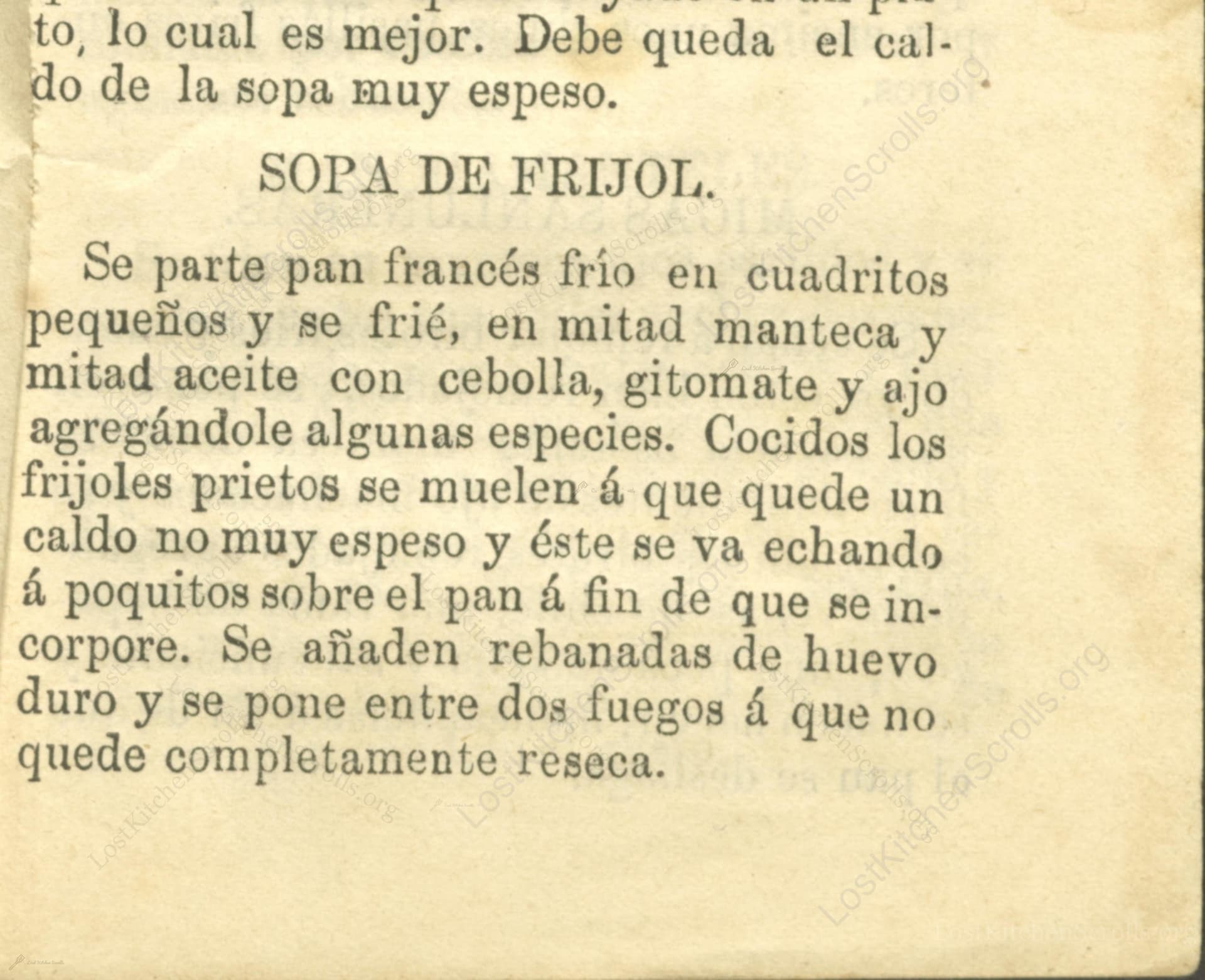 Sopa De Frijol