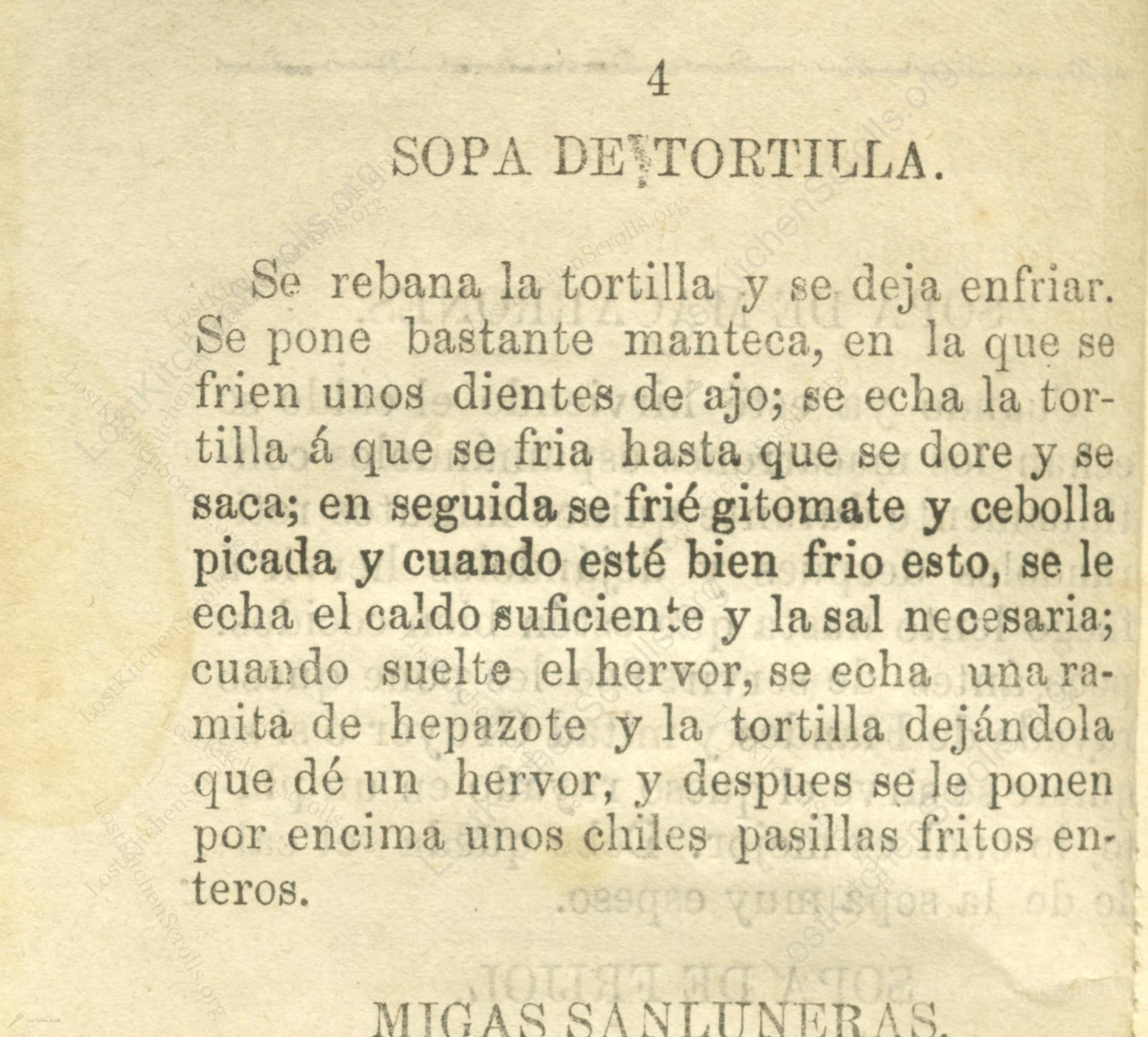 Sopa De Tortilla