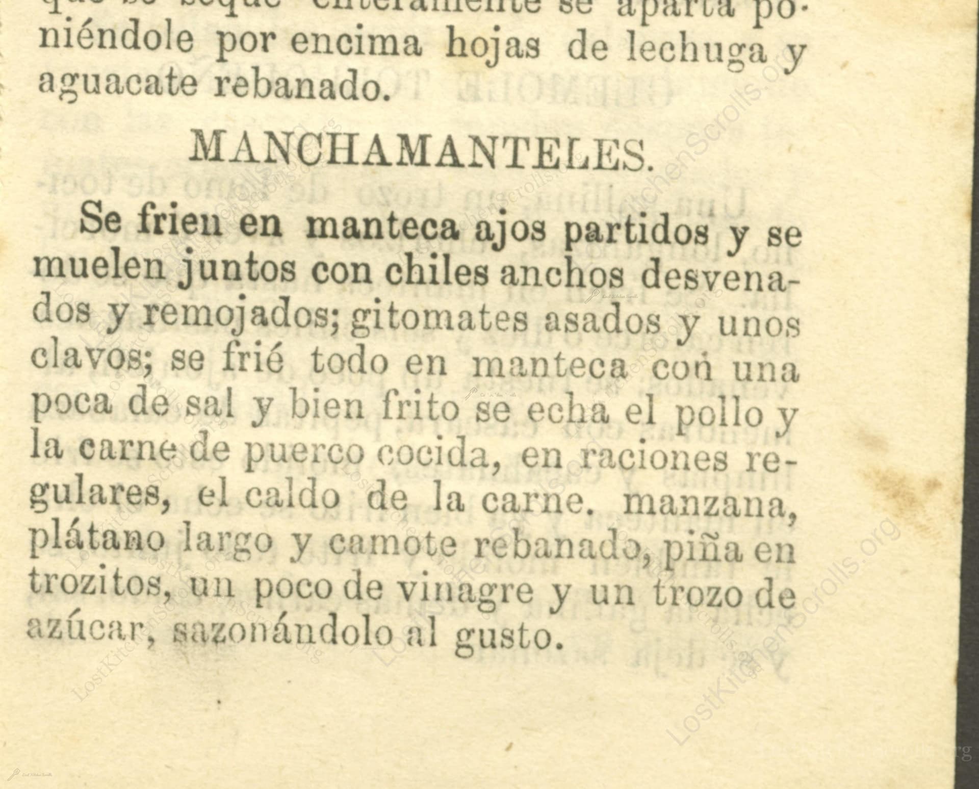 Manchamanteles