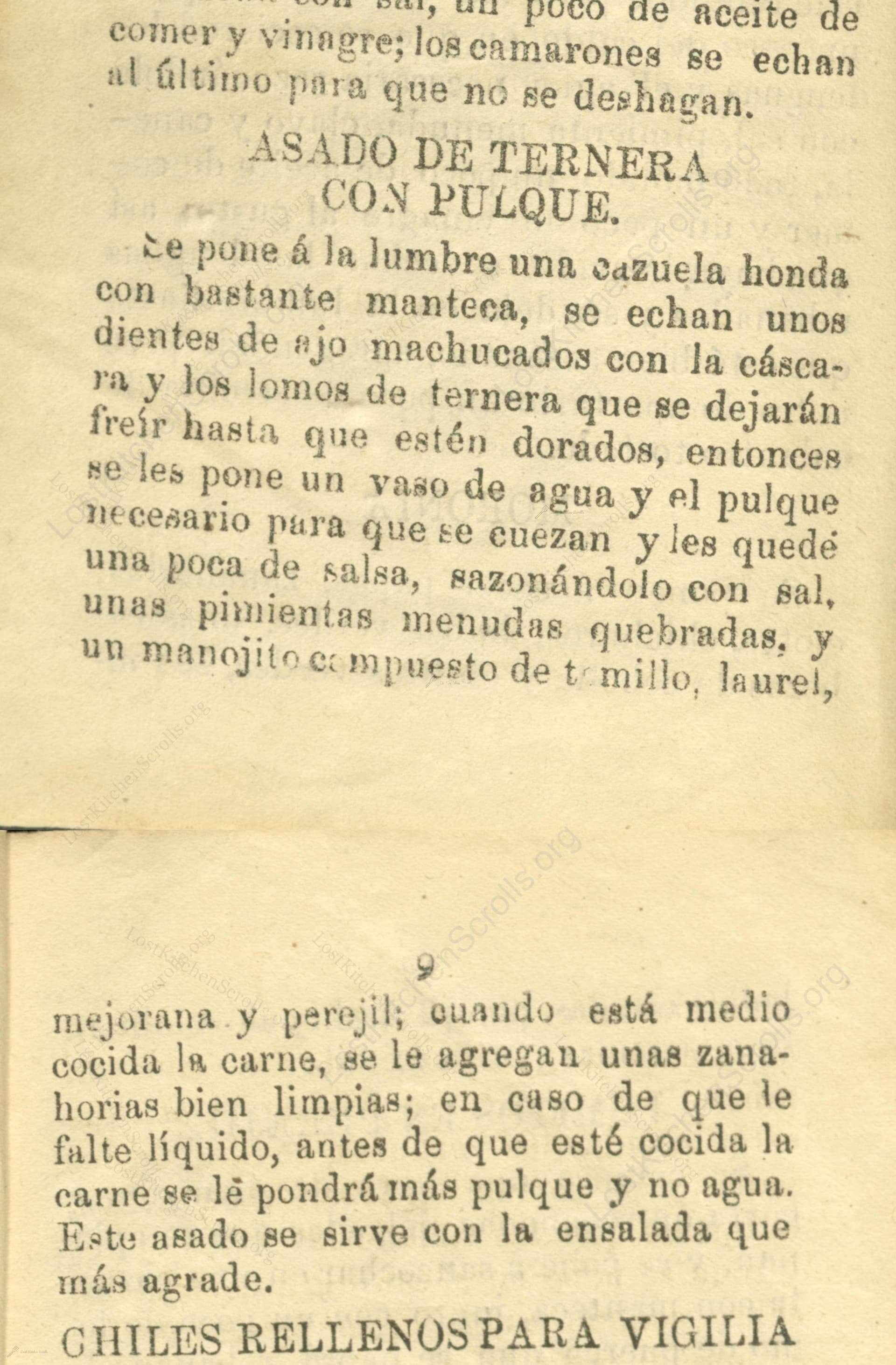 Asado De Ternera Con Pulque