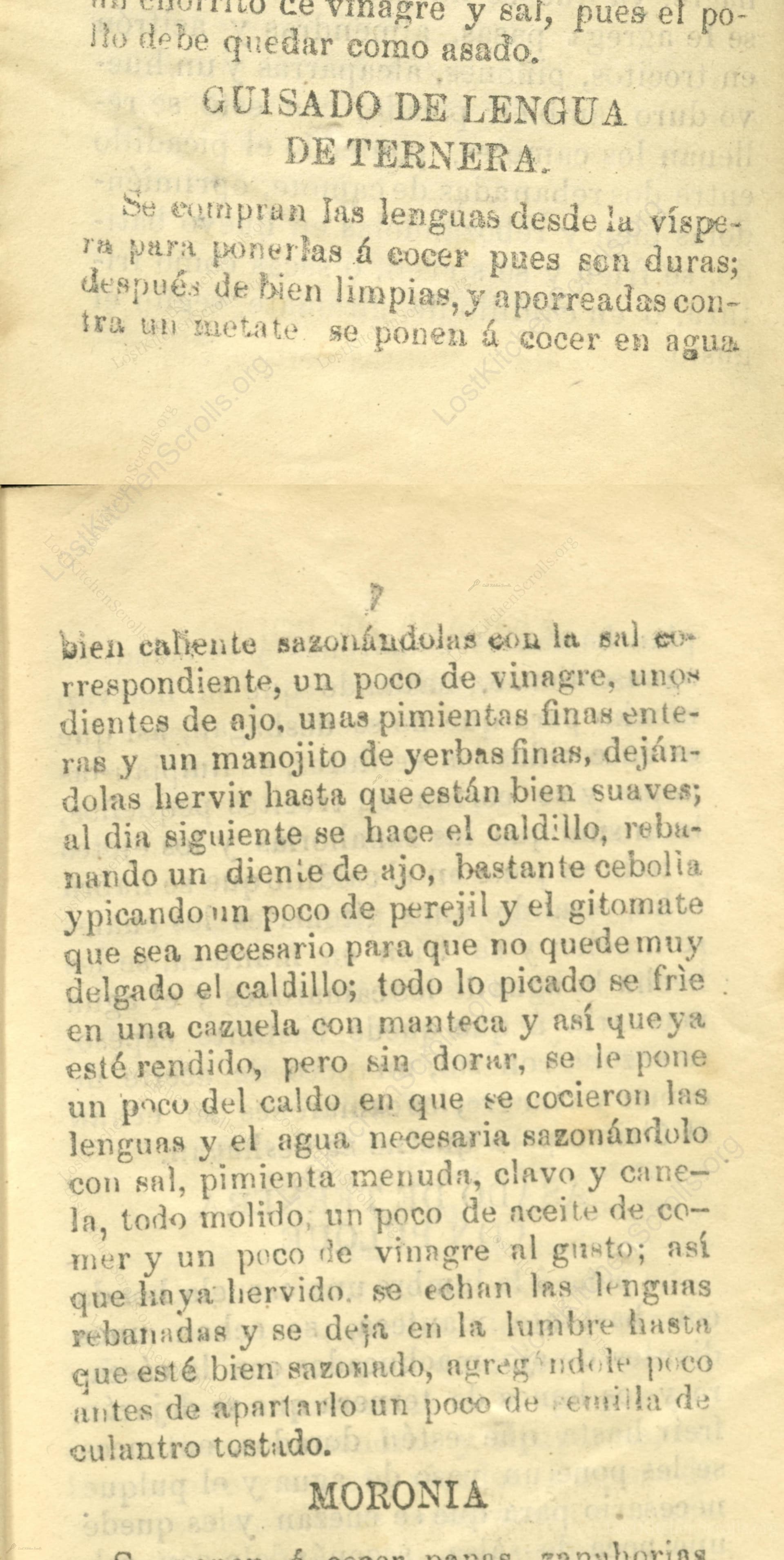Guisado De Lengua De Ternera