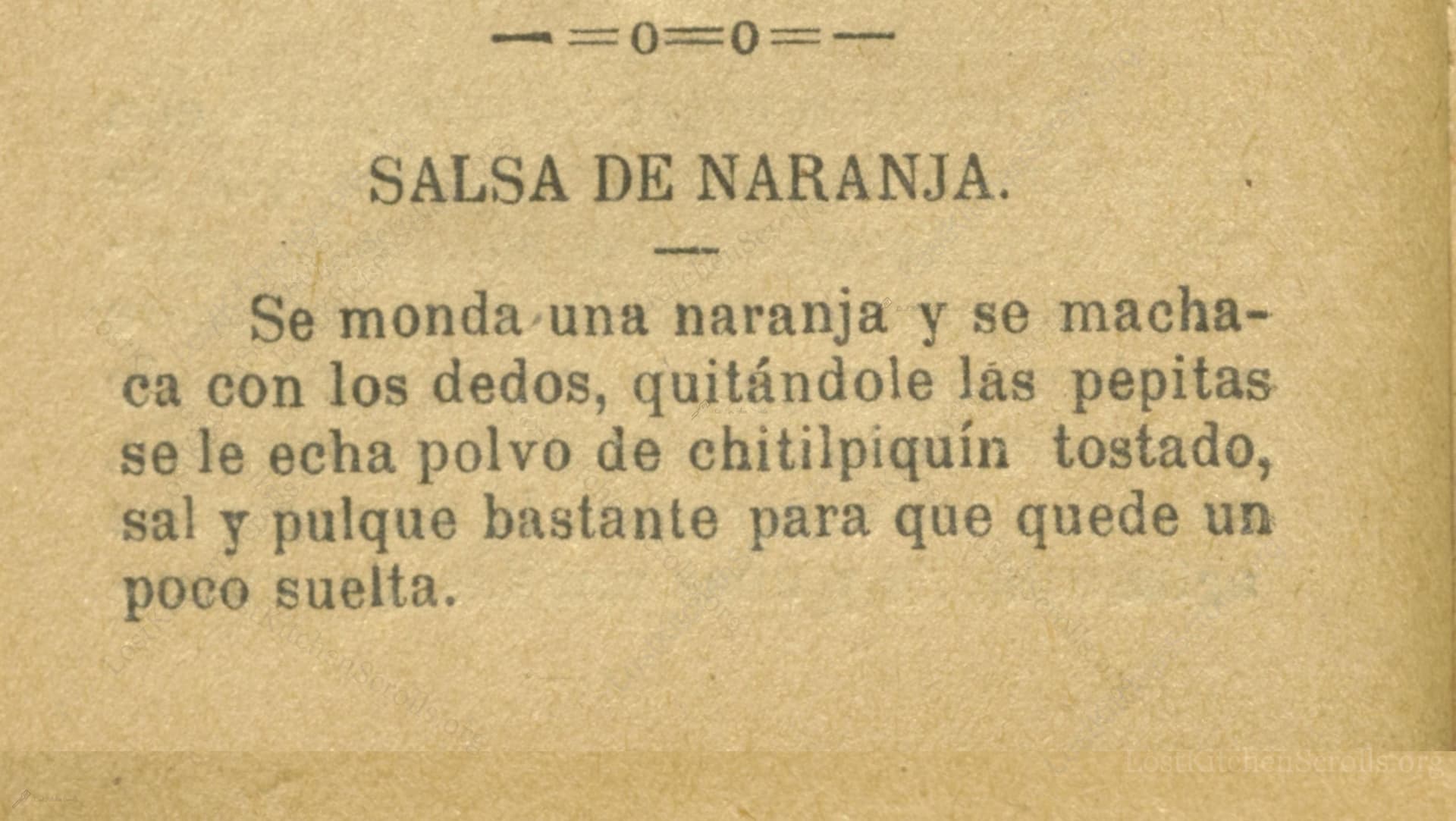 Salsa De Naranja