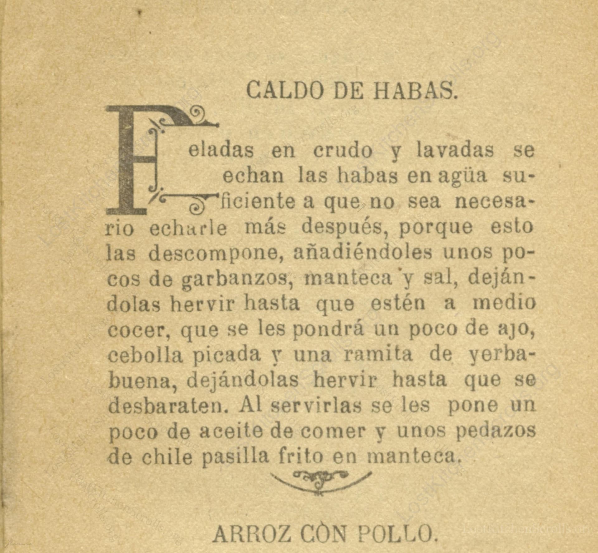 Caldo De Habas