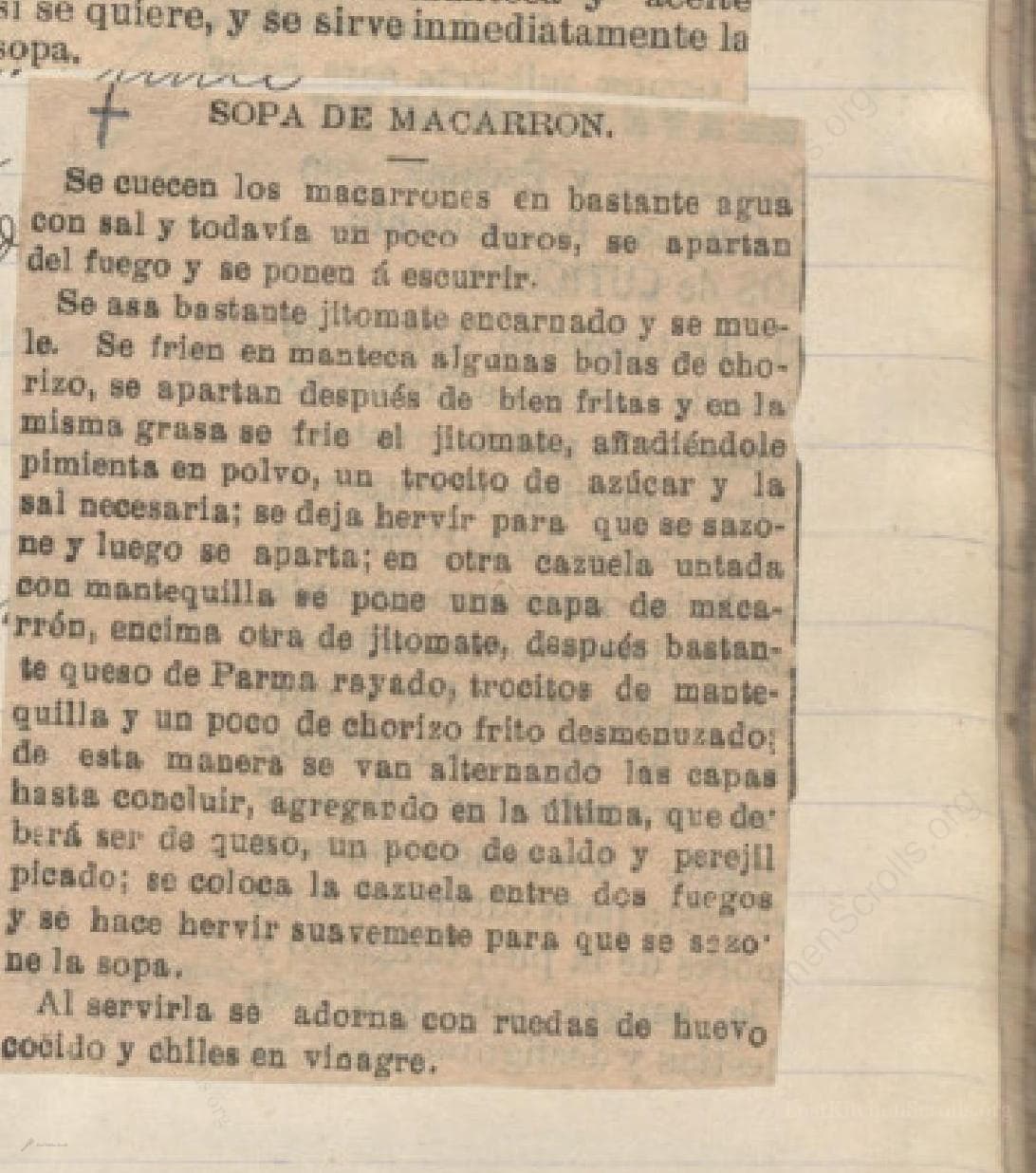 Sopa De Macarron