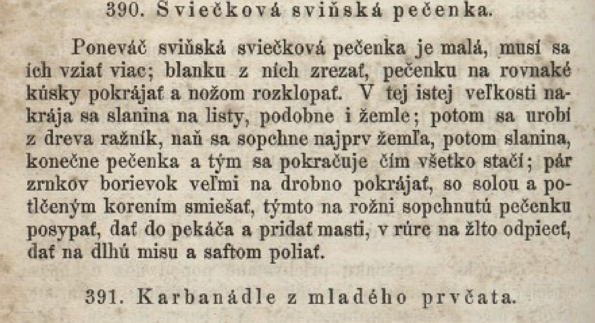 Sviečková Sviňská Pečenka
