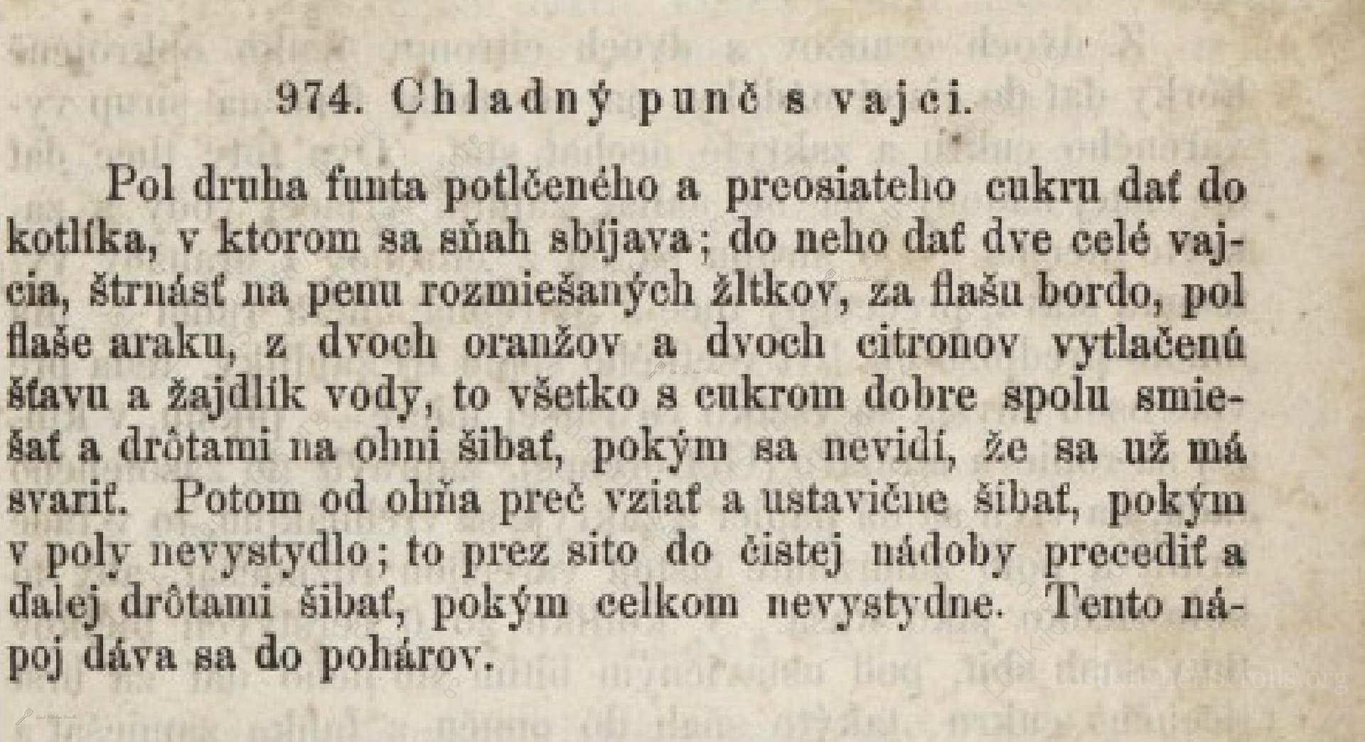 Chladný Punč S Vajci