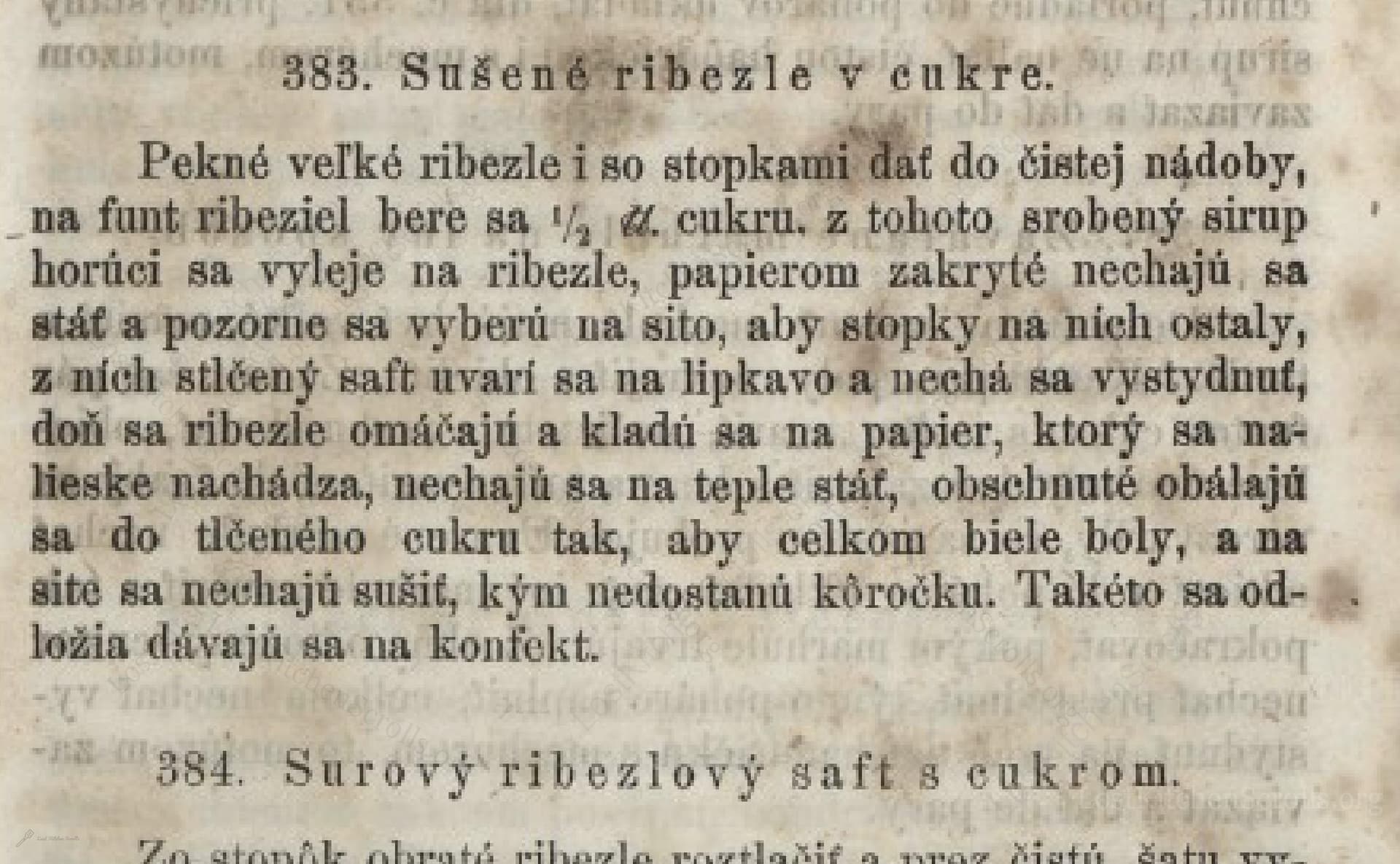 Sušené Ribezle V Cukre
