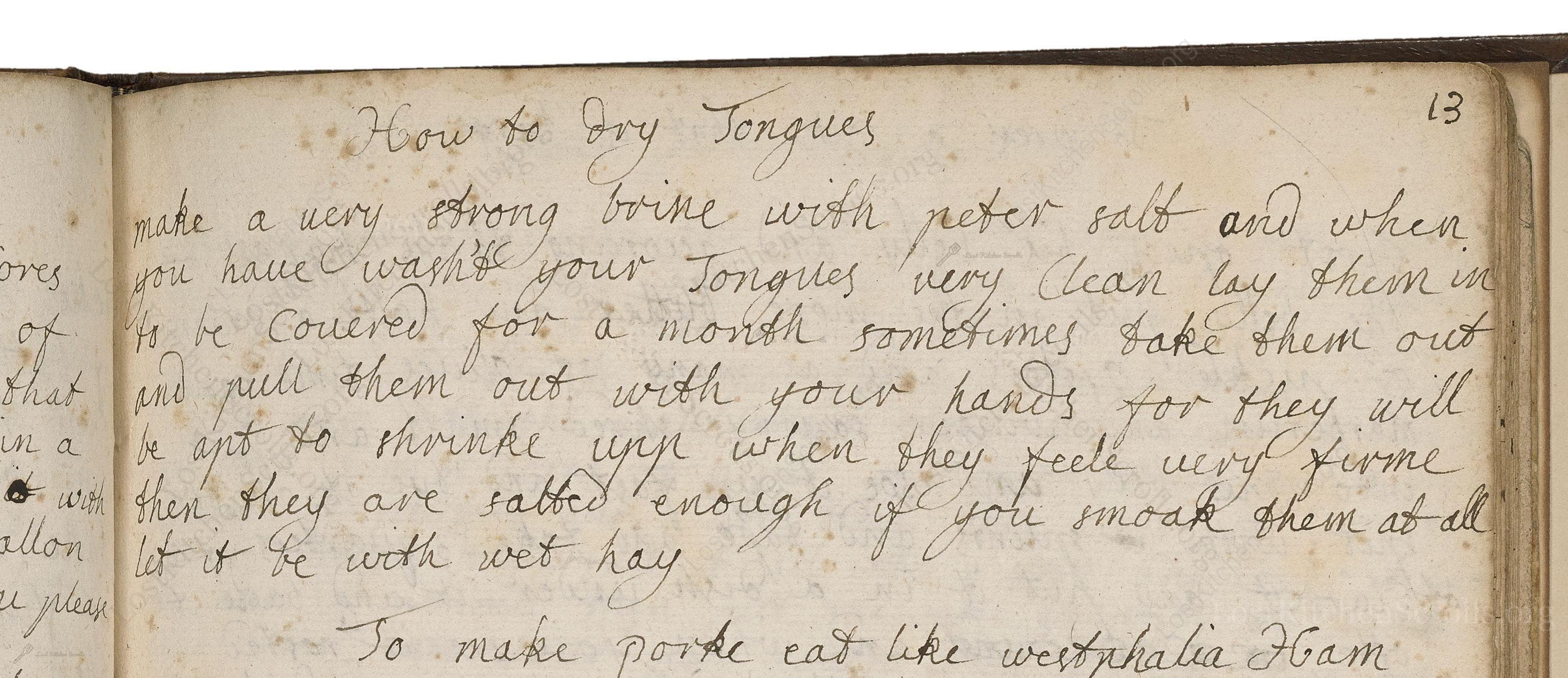 Historical recipe for How To Dry Tongues