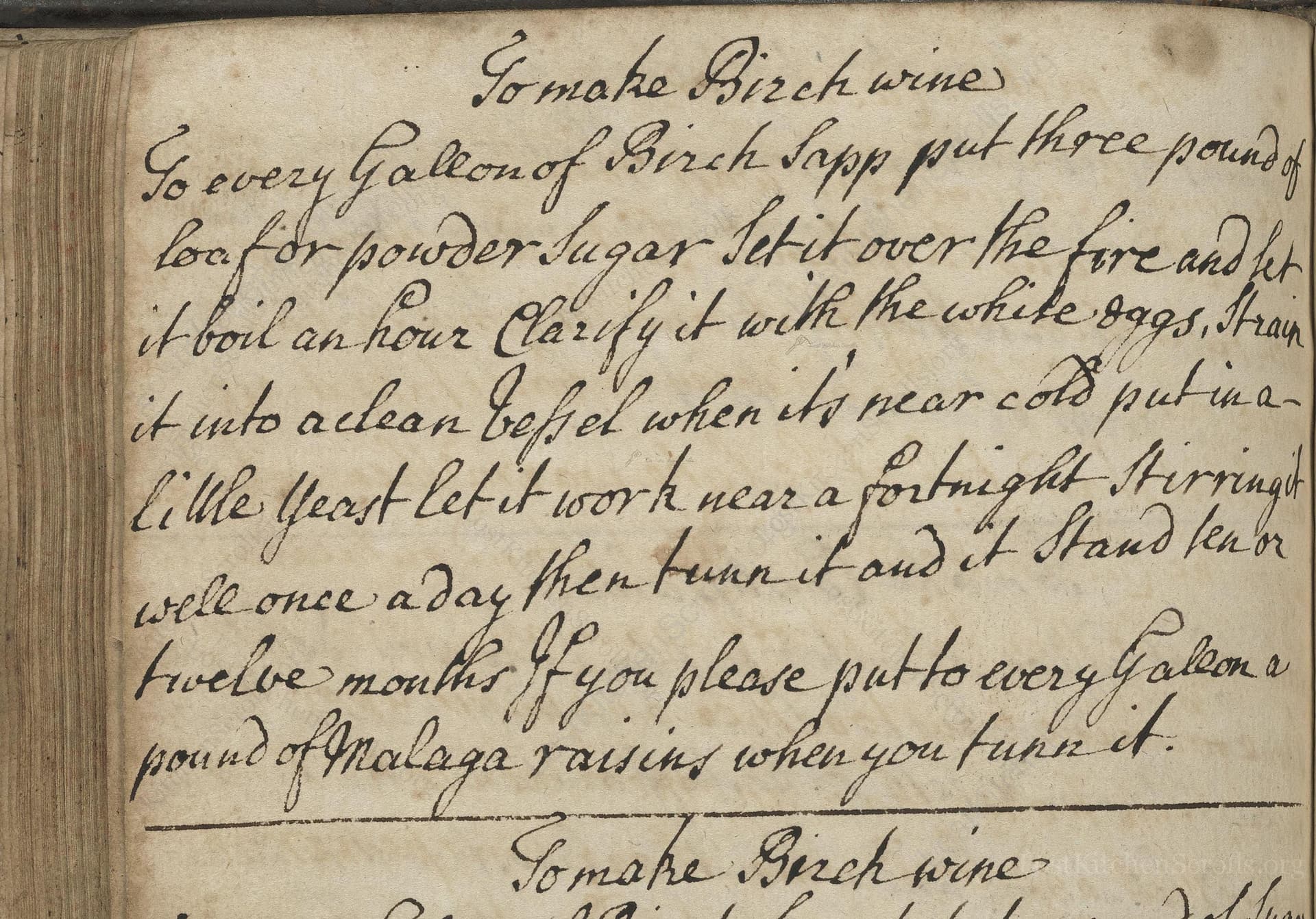 To Make Birch Wine