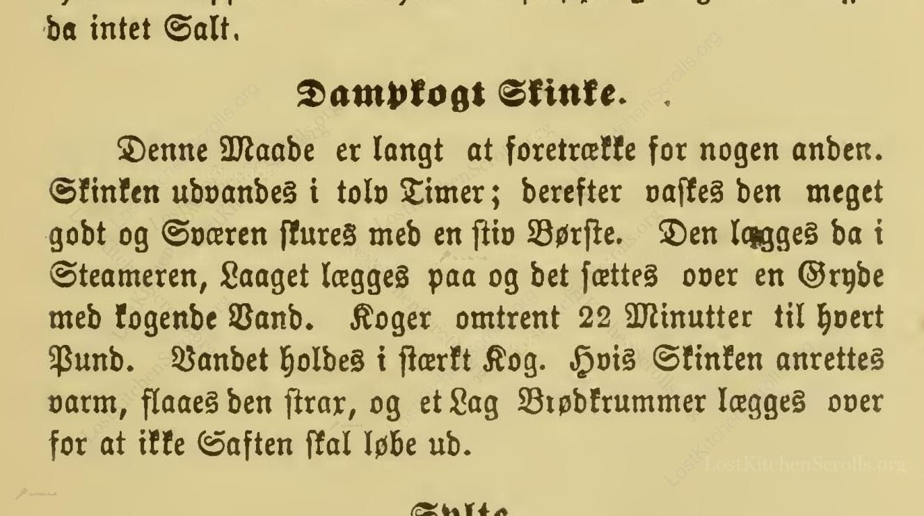Dampkogt Skinke