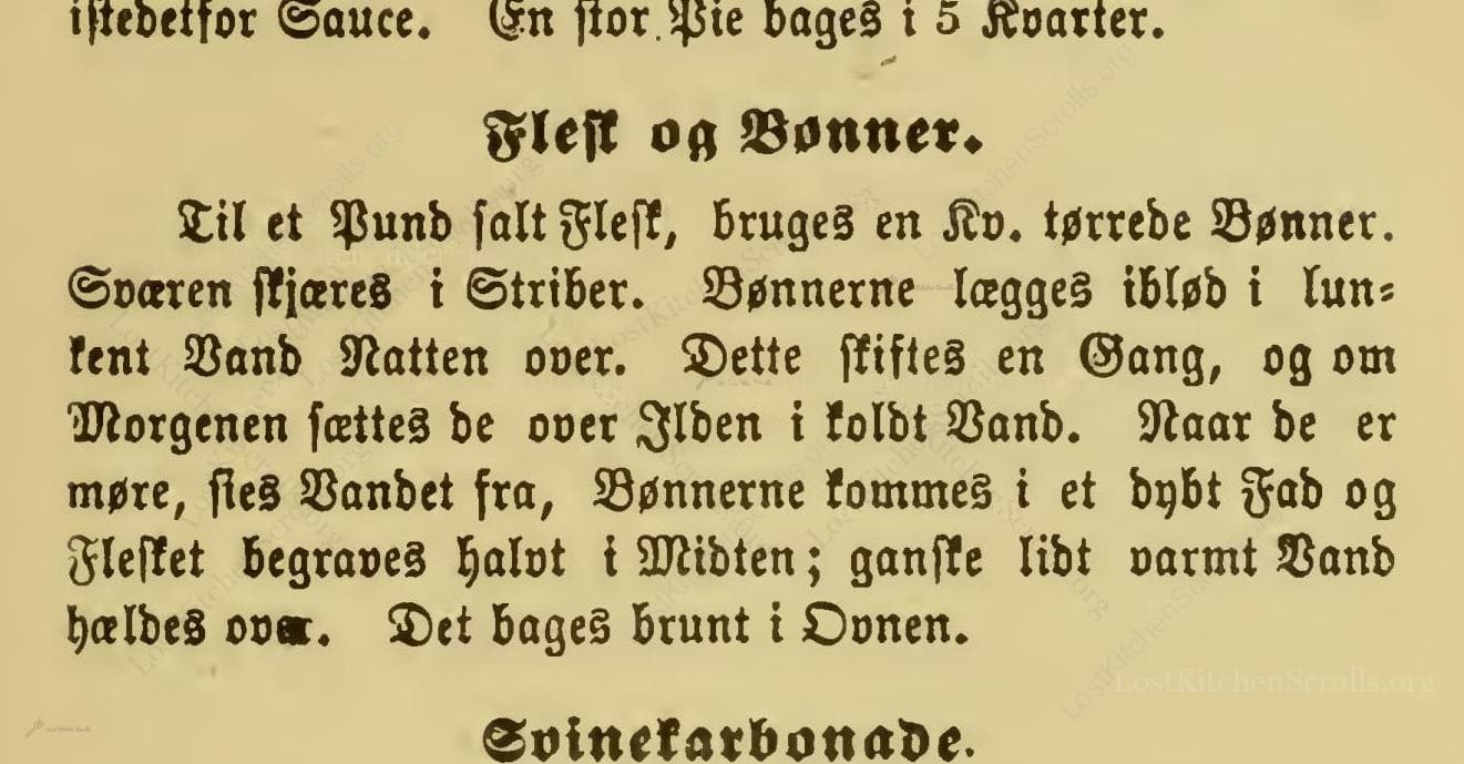 Flesk Og Bønner