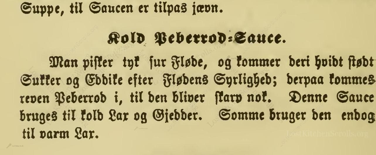 Kold Peberrod-Sauce