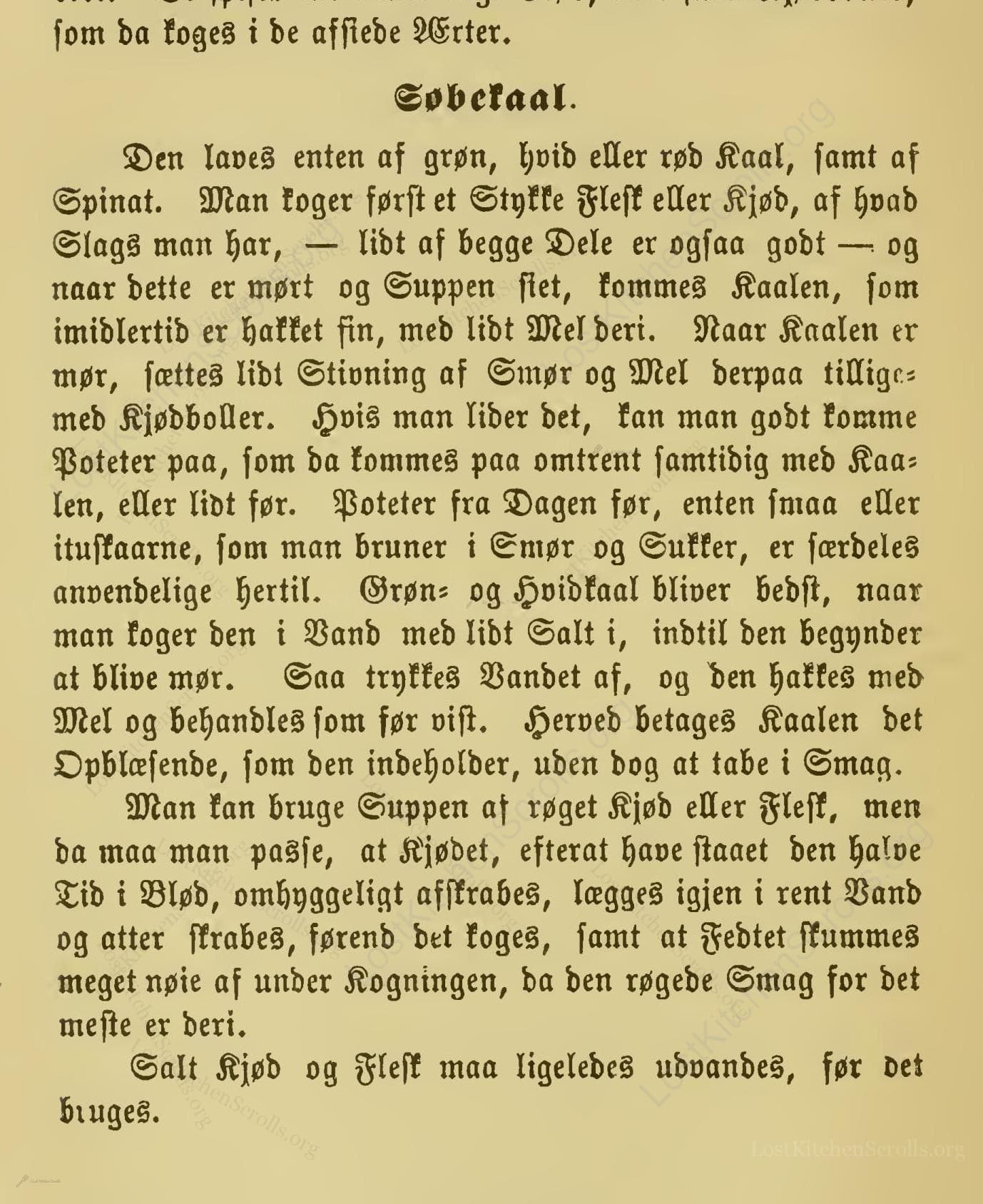 Søbekaal