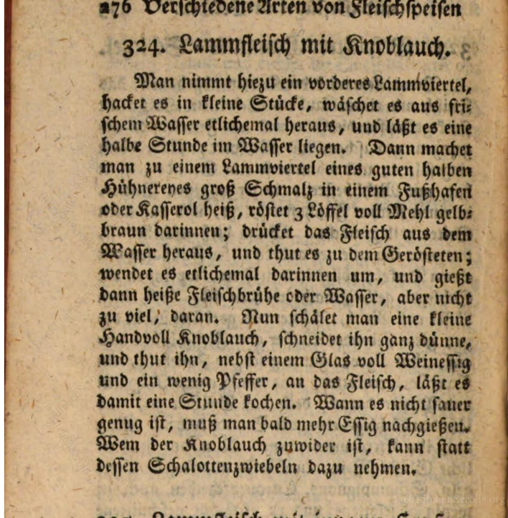 Lammfleisch Mit Knoblauch