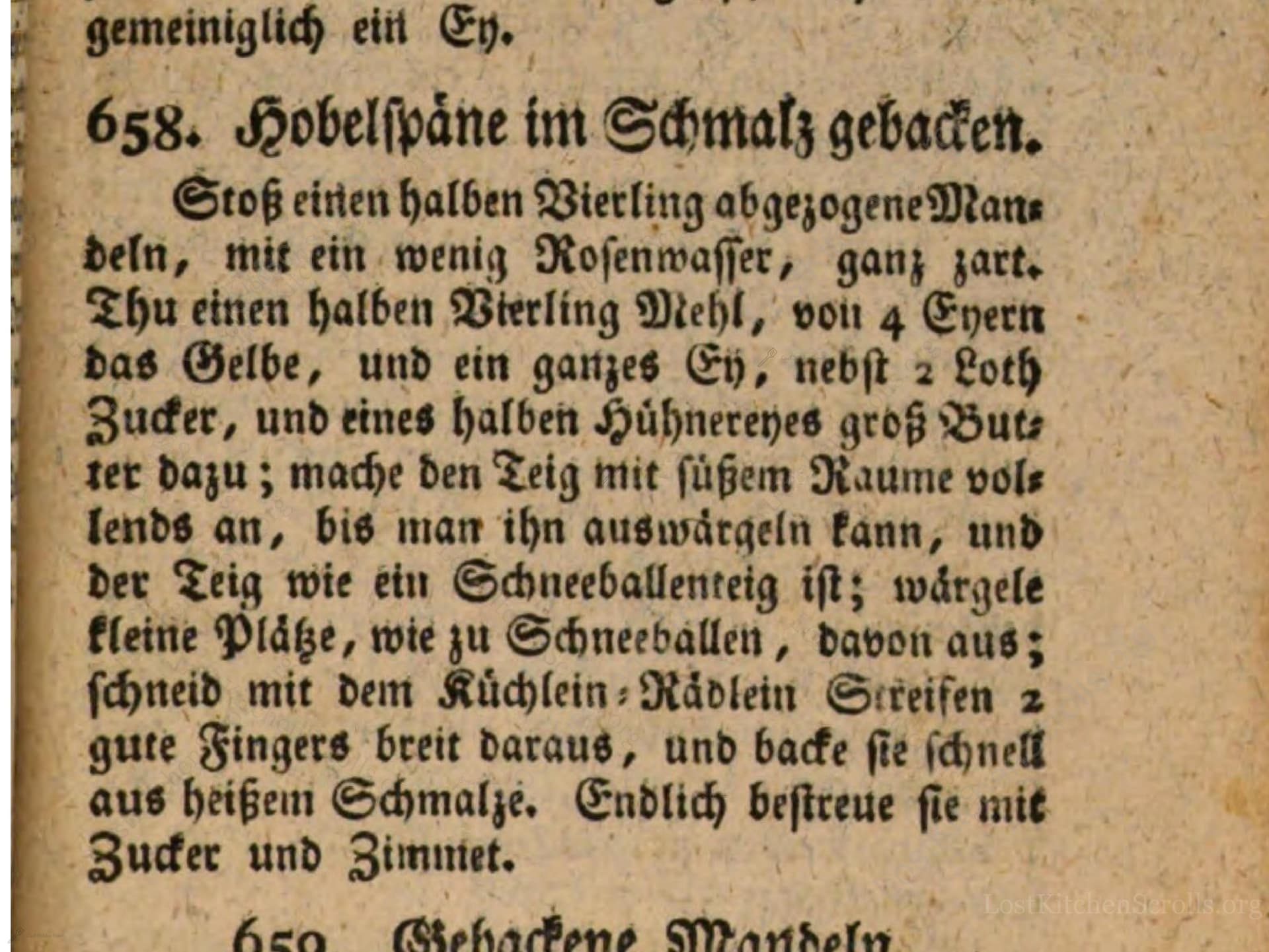 Hobelspäne Im Schmalz Gebacken