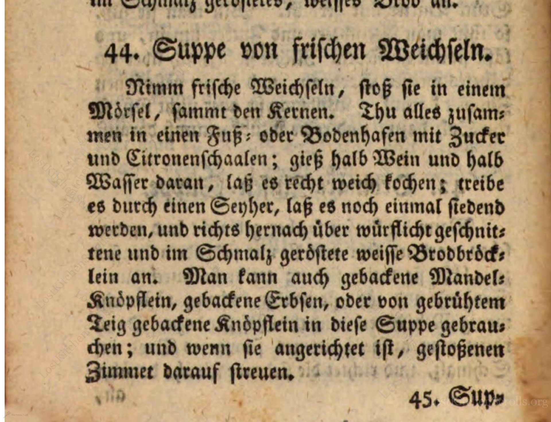 Suppe Von Frischen Weichseln