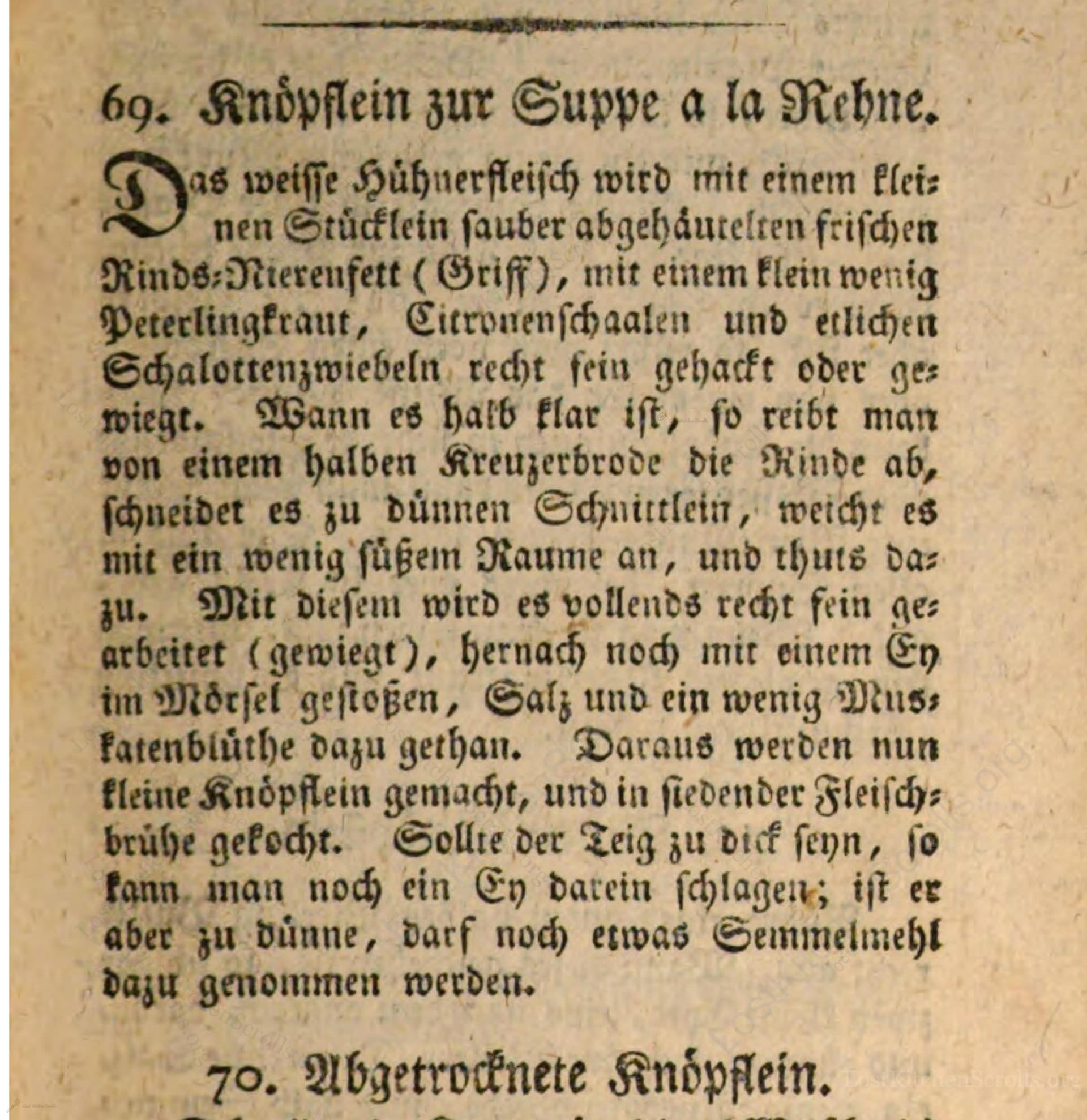 Knöpflein Zur Suppe A La Nehne
