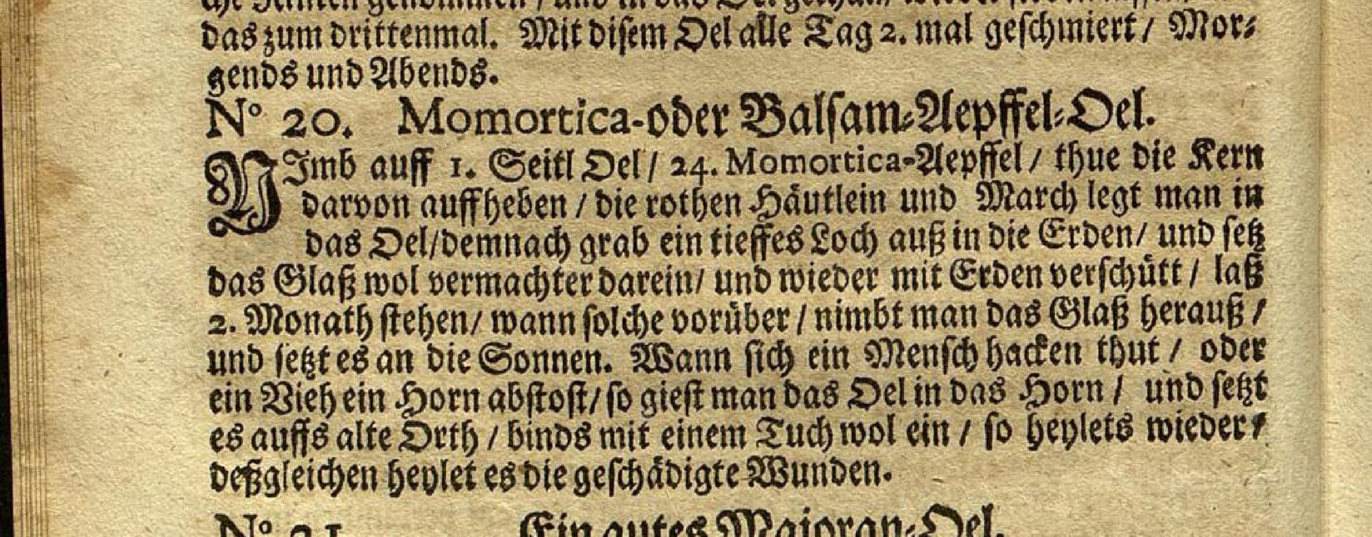 Momortica- Oder Balsam-Aepffel-Oel