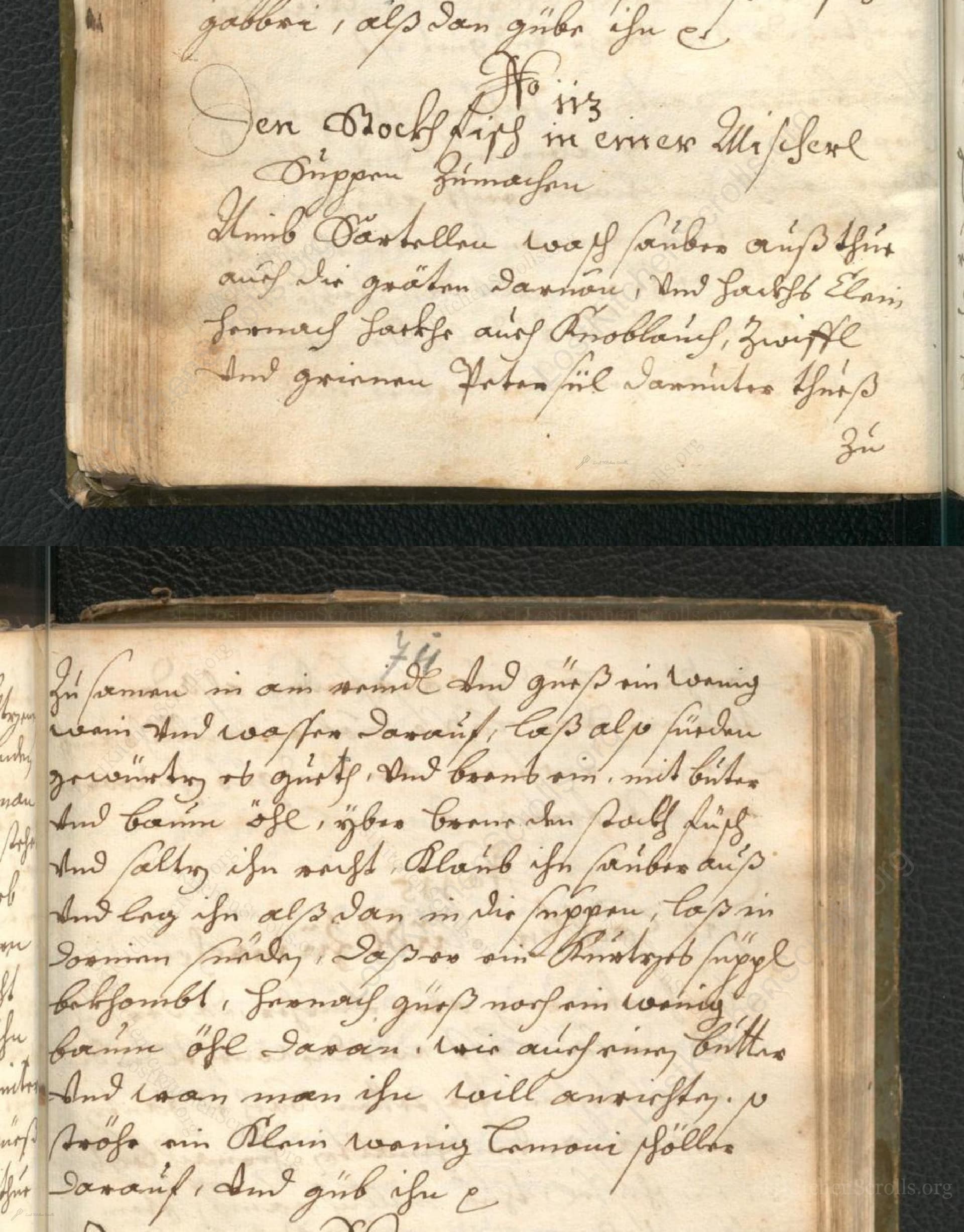 Den Bockfisch In Einer Fleisch Suppen Zu Kochen