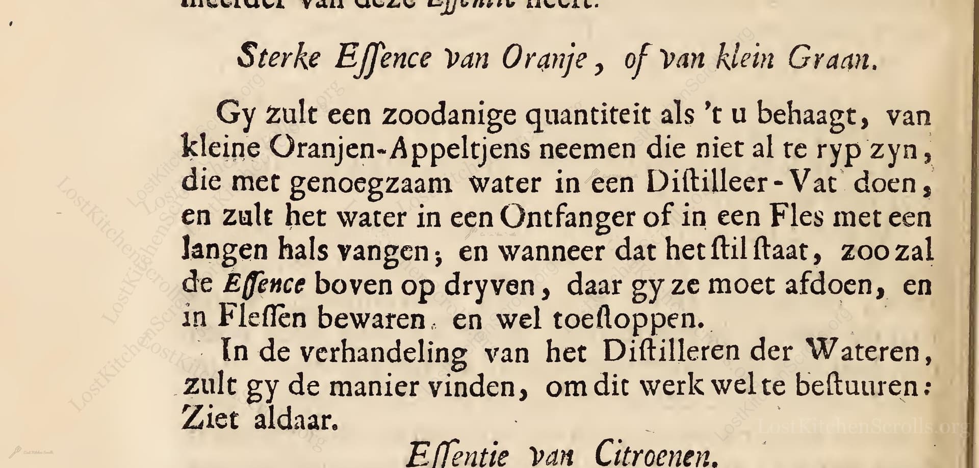 Sterke Effence Van Oranje, Of Van Klein Graan