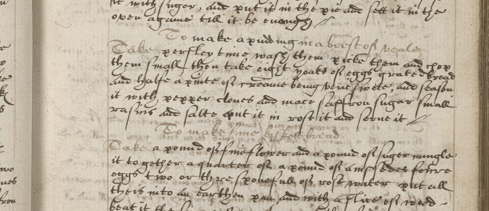 To Make A Pudding In A Breast Of Veale