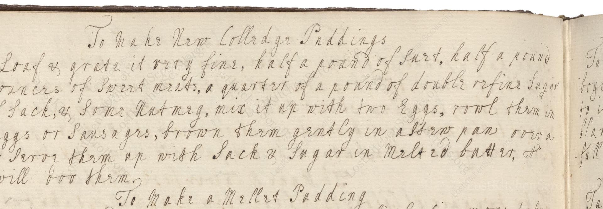 To Make New Colledge Puddings