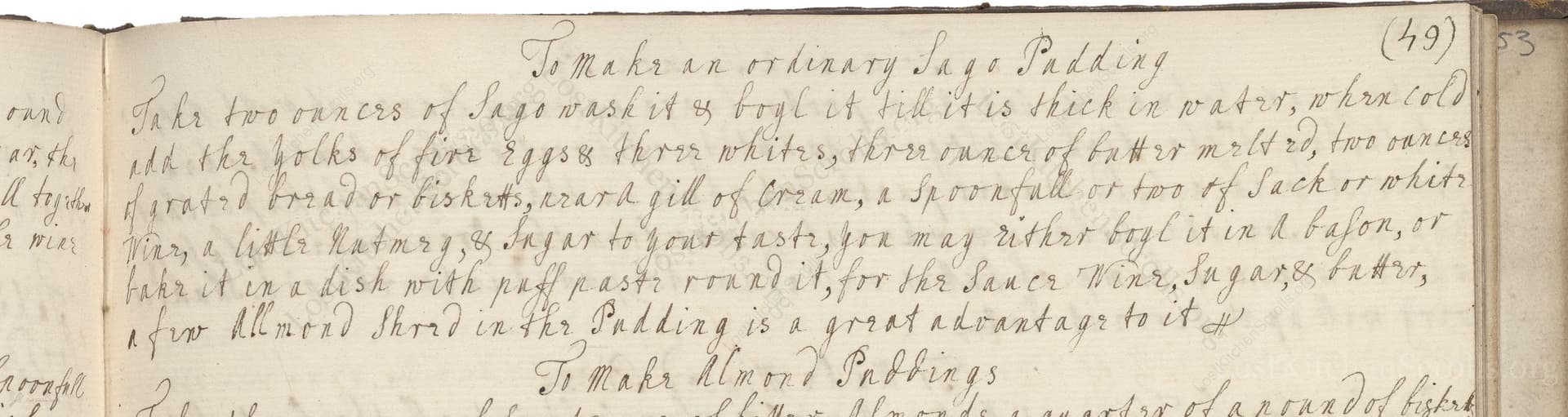 To Make An Ordinary Sago Pudding