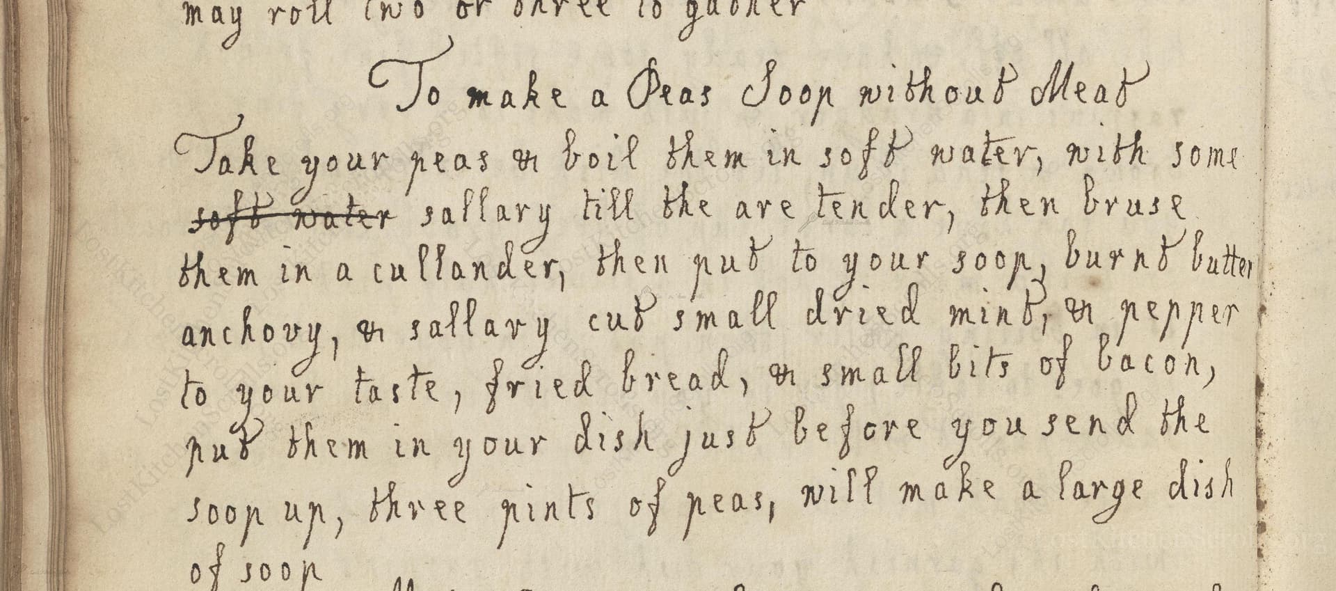 To Make A Peas Soop Without Meat
