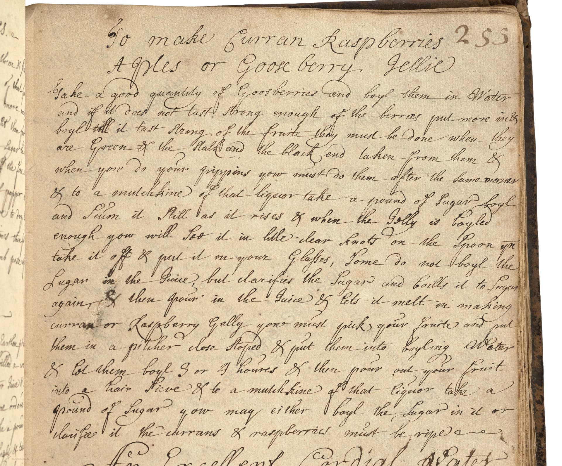 To Make Currant Raspberries Apples Or Goose Berry Jellie