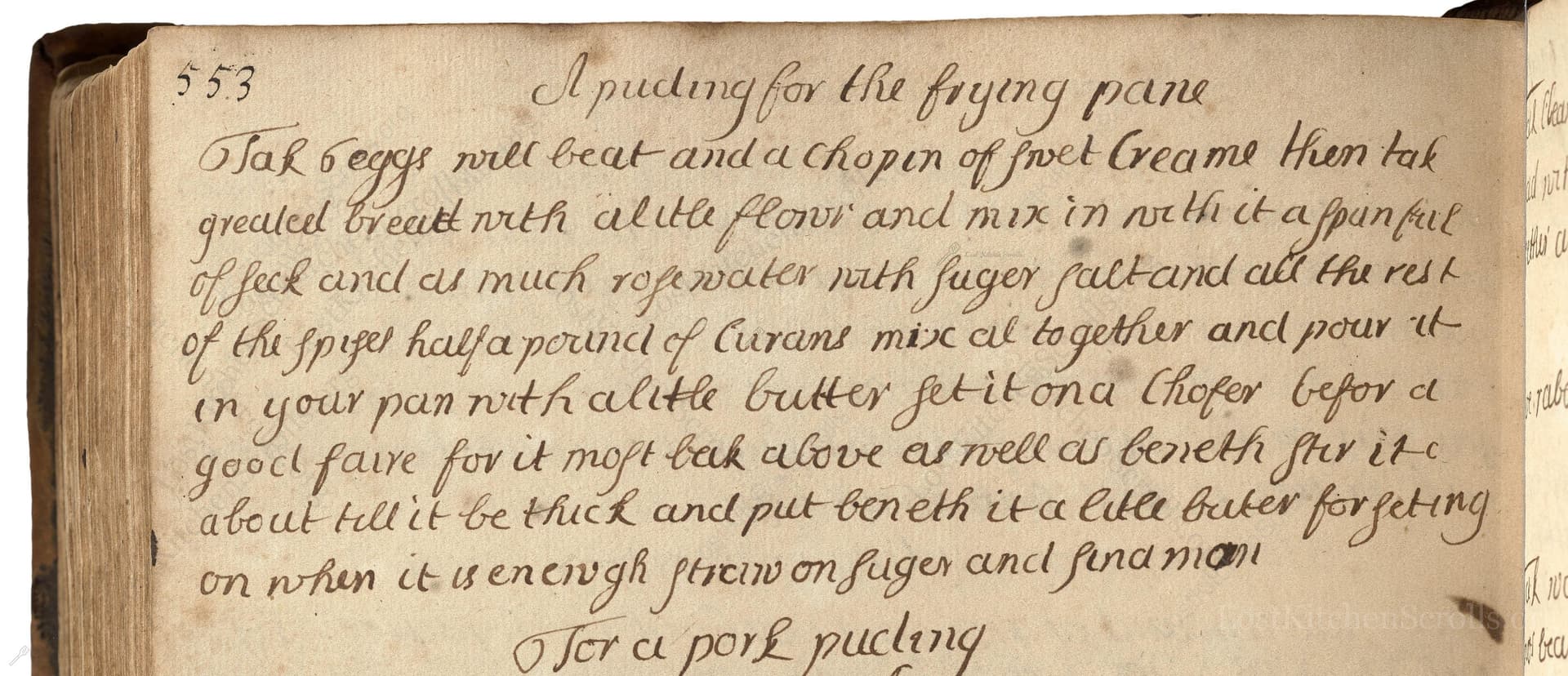 A Puding For The Frying Pane