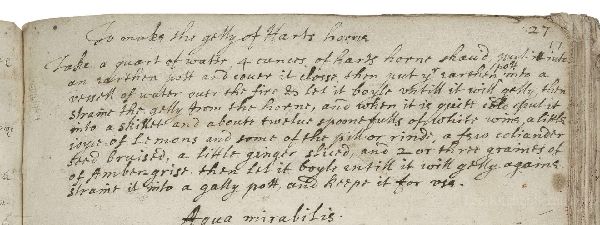 To Make The Gelly Of Harts Horne