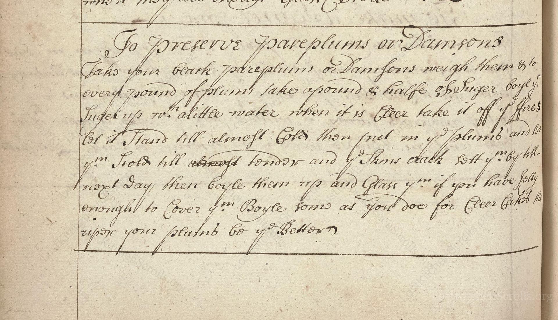 To Preserve Pareplums Or Damsons