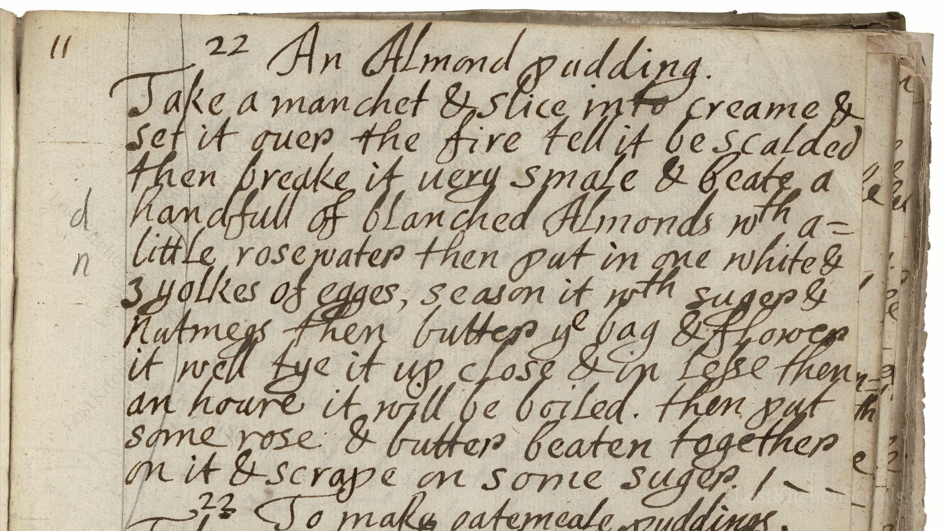 An Almond Pudding