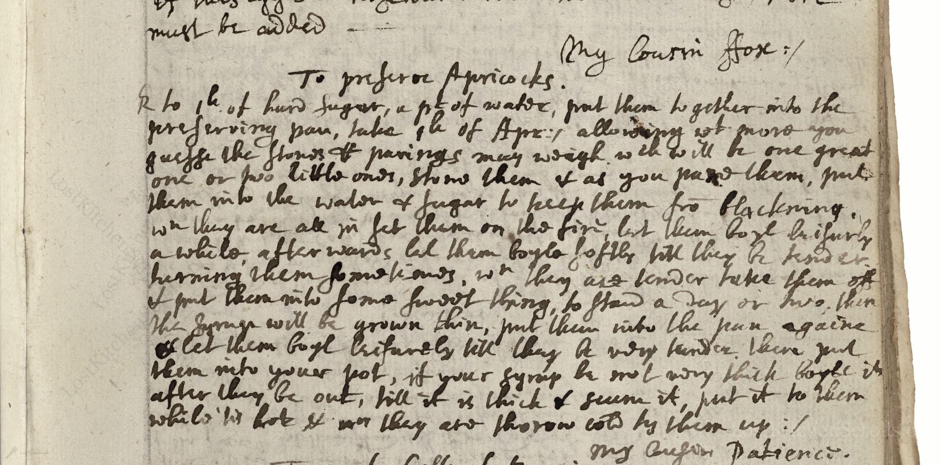 To Preserve Apricocks