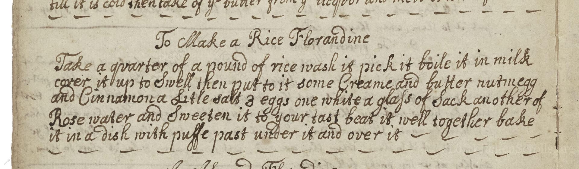 To Make A Rice Florandine