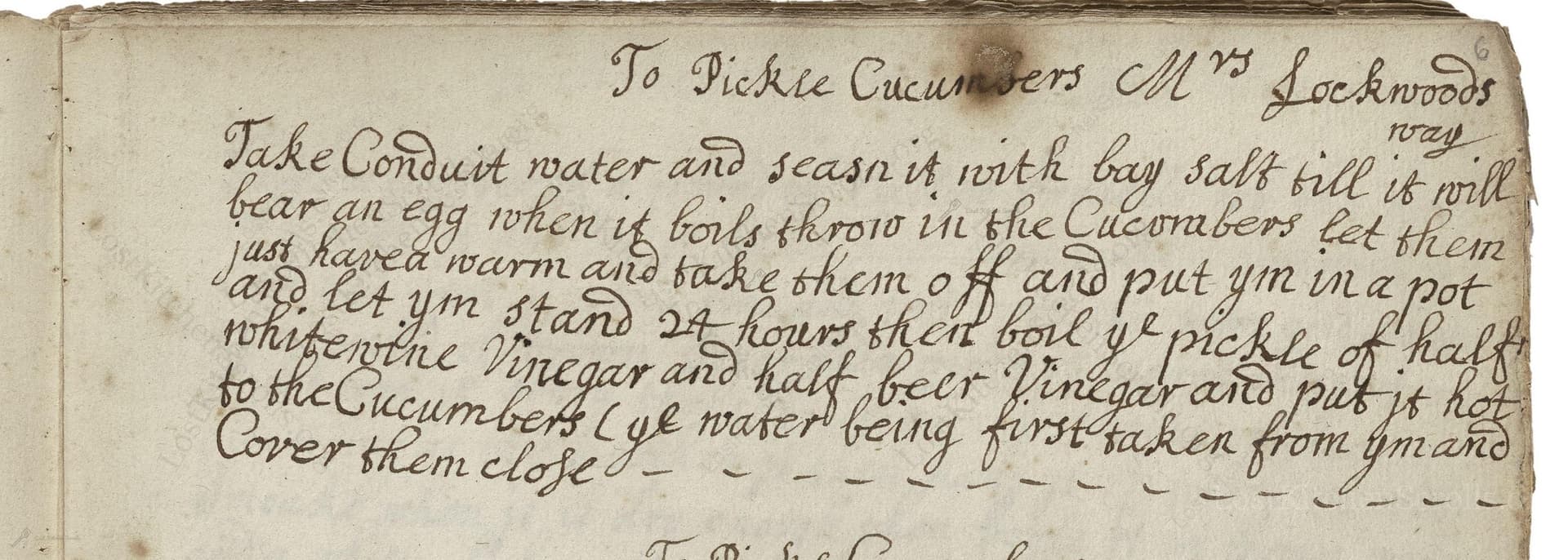 To Pickle Cucumbers Mrs Lockwoods Way