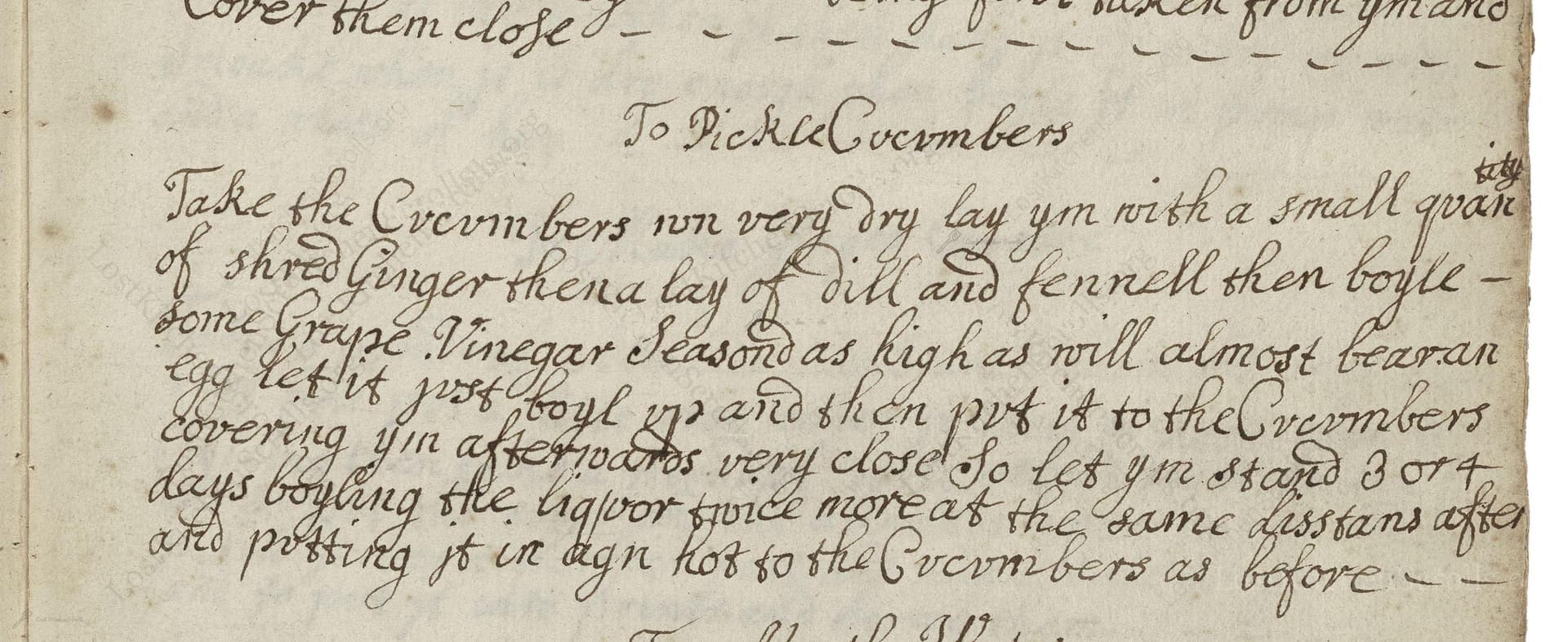 To Pickle Cucumbers