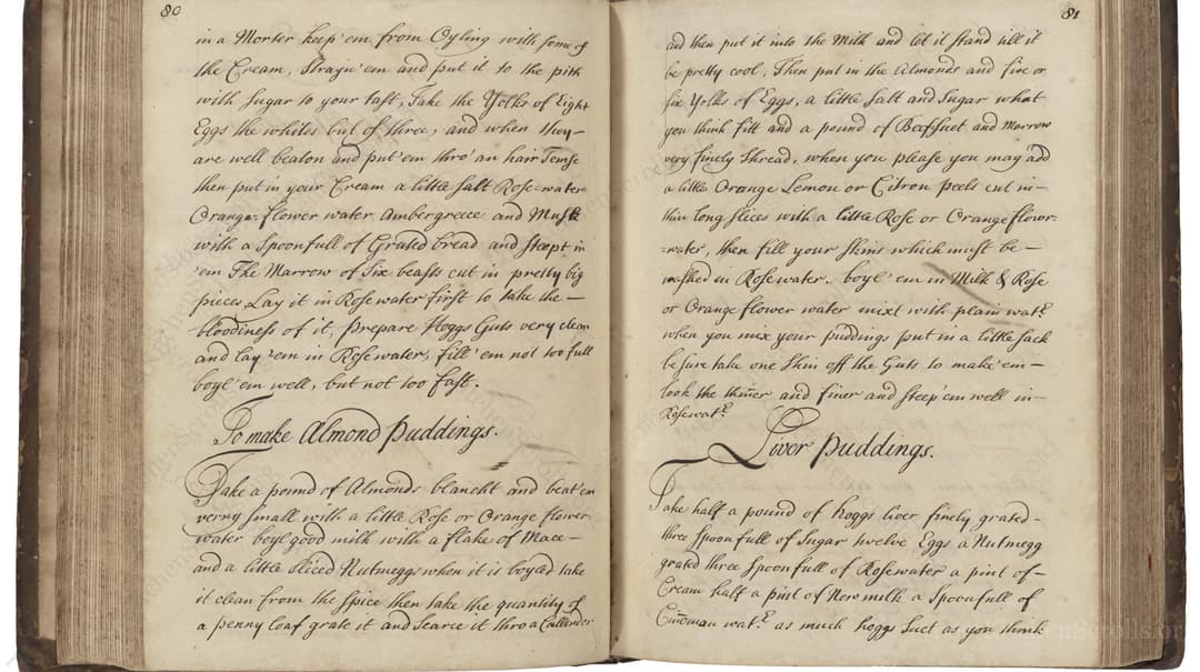 Almond Pudding Renaissance Search among 1000+ historical recipes from centuries-old cookbooks