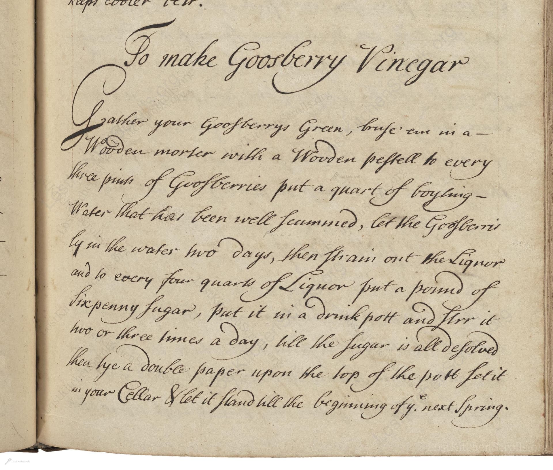 To Make Goosberry Vinegar