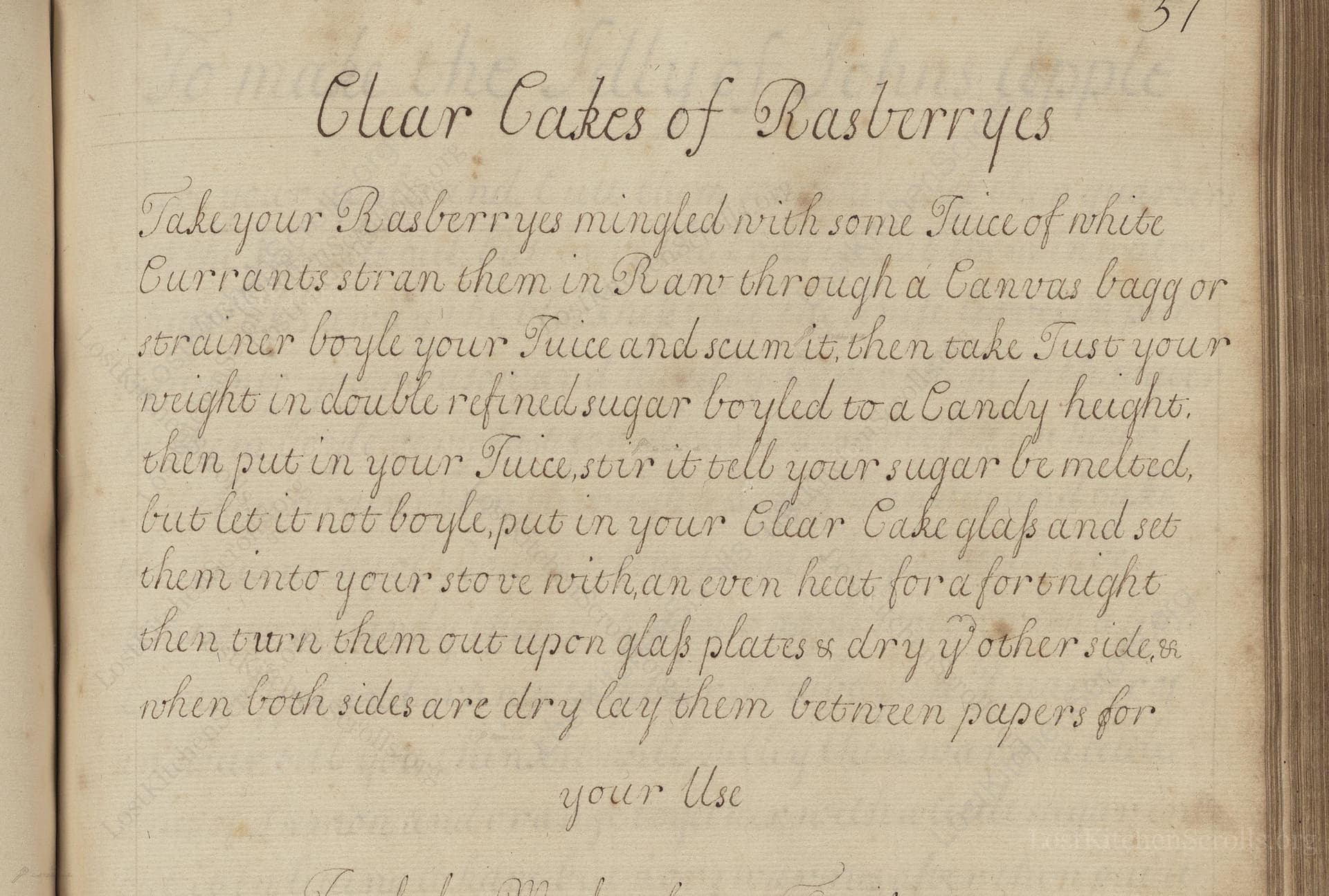 Clear Cakes Of Rasberryes