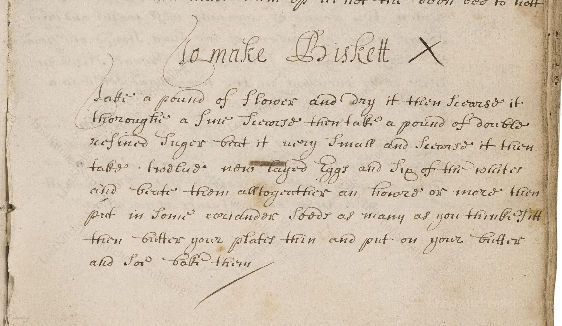 To Make Bisckett